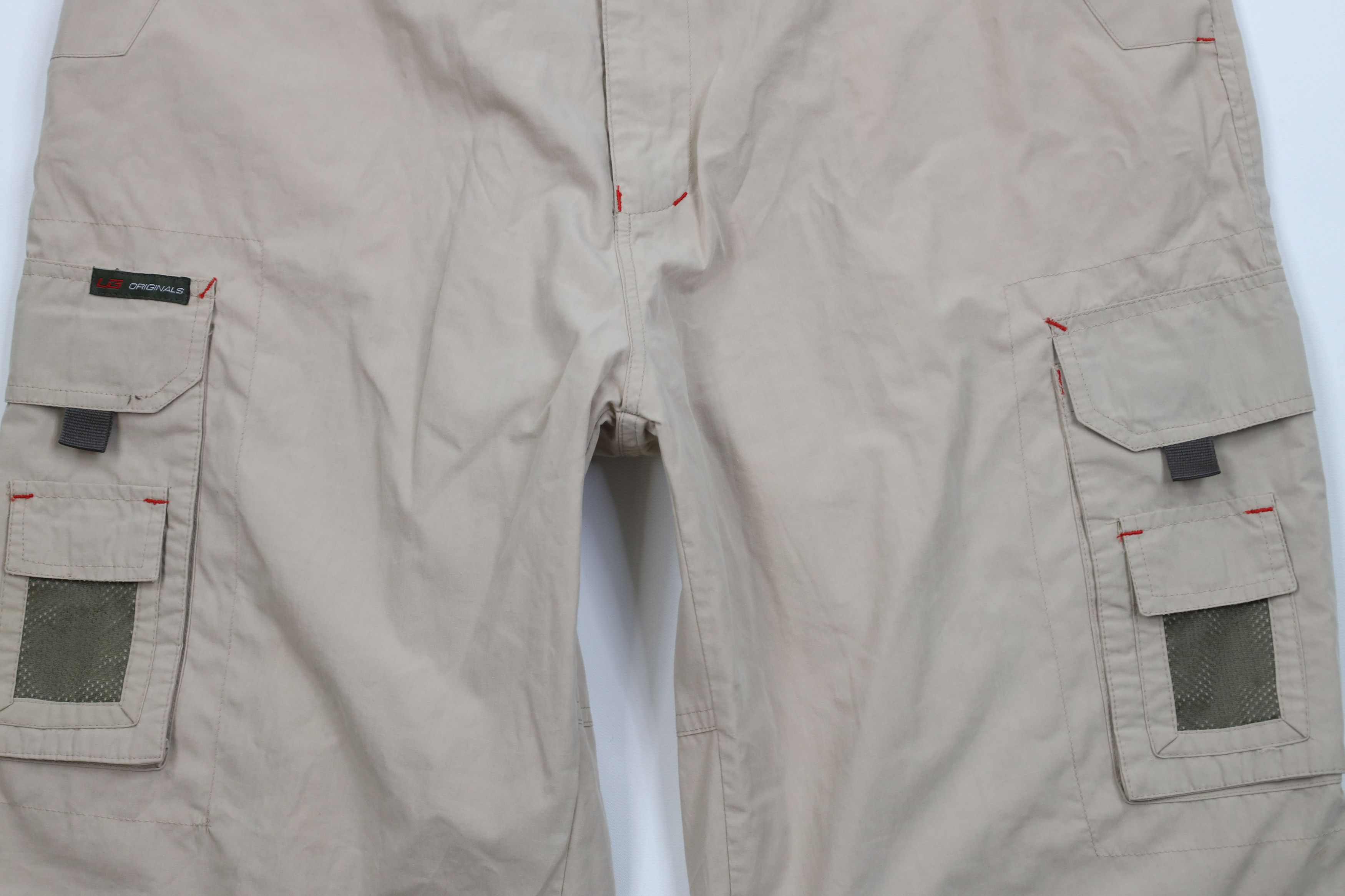 Vintage Vintage 90s Y2K Streetwear Fit Cargo Shorts Beige Khaki Size US 36 / EU 52 - 3 Thumbnail