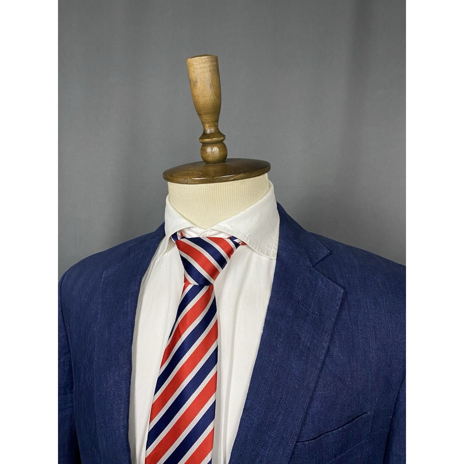 Brooks Brothers Brooks Brothers Men's Blue Linen Blazer Sportcoat Jacket Siz Size 40R - 5 Thumbnail
