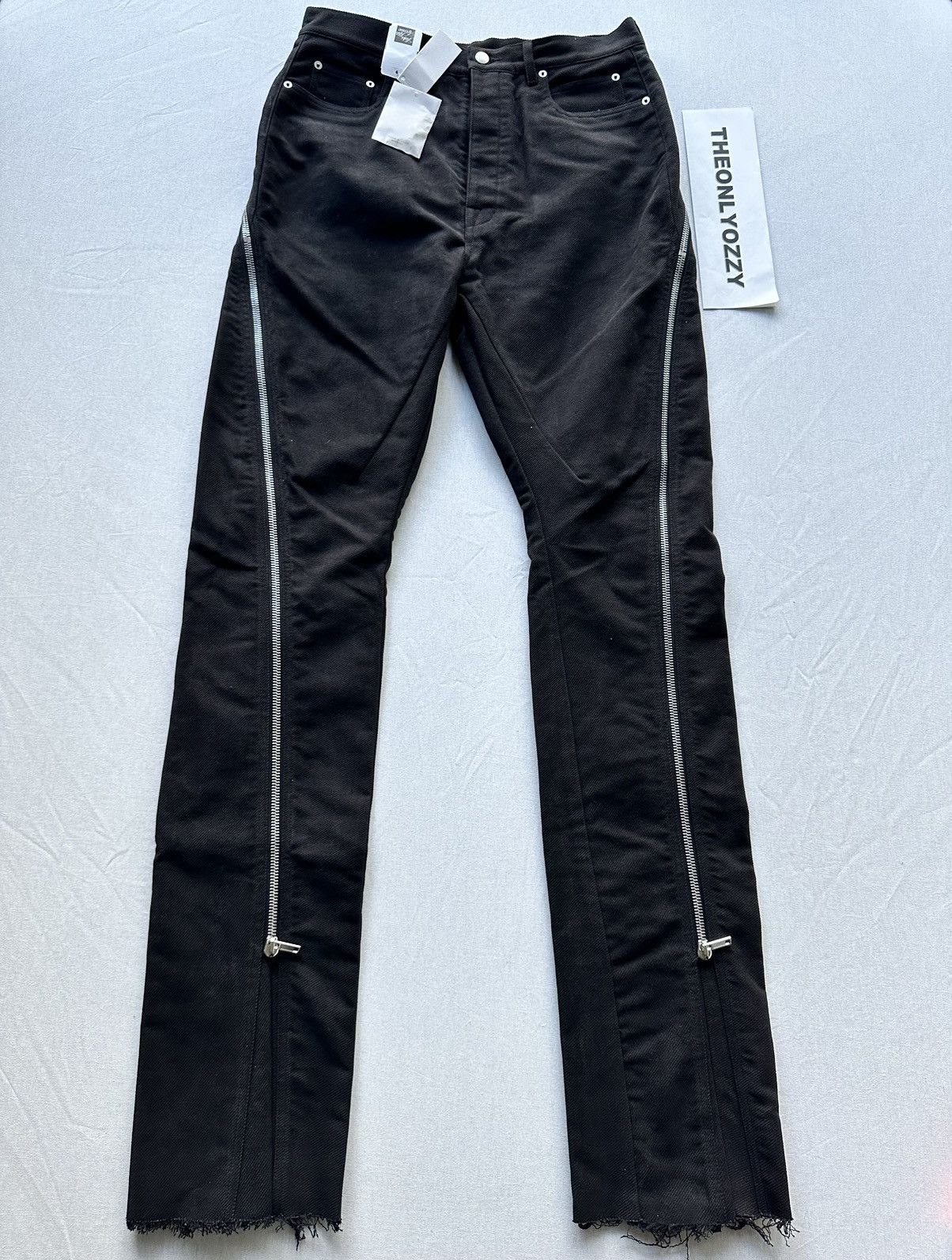 image of Fw23 Luxor Rick Owens Bolan Banana Pants Black Size 32, Men's