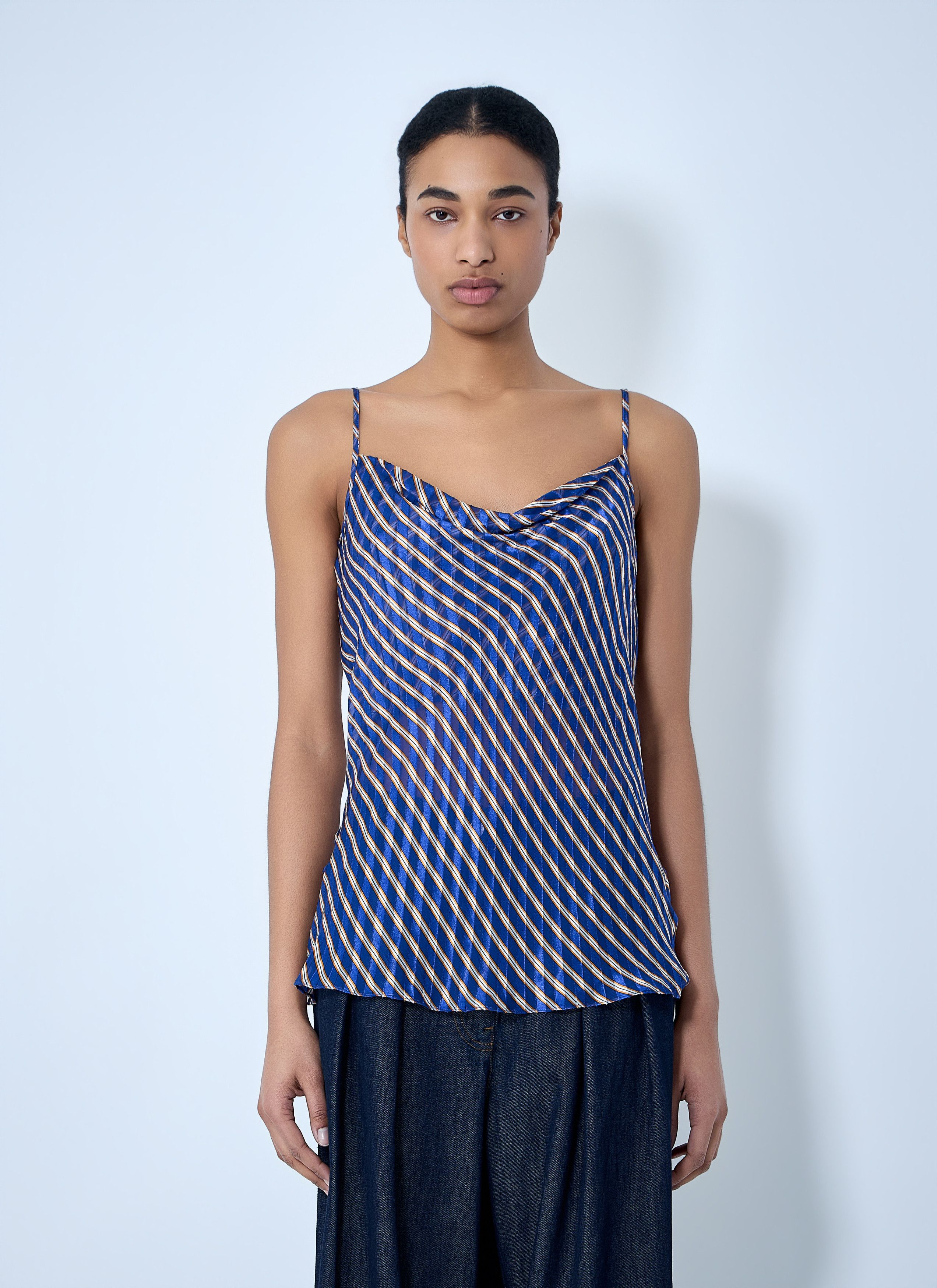 Dries Van Noten Diagonal Stripe Camisole Top Size M / US 6-8 / IT 42-44 - 1 Thumbnail