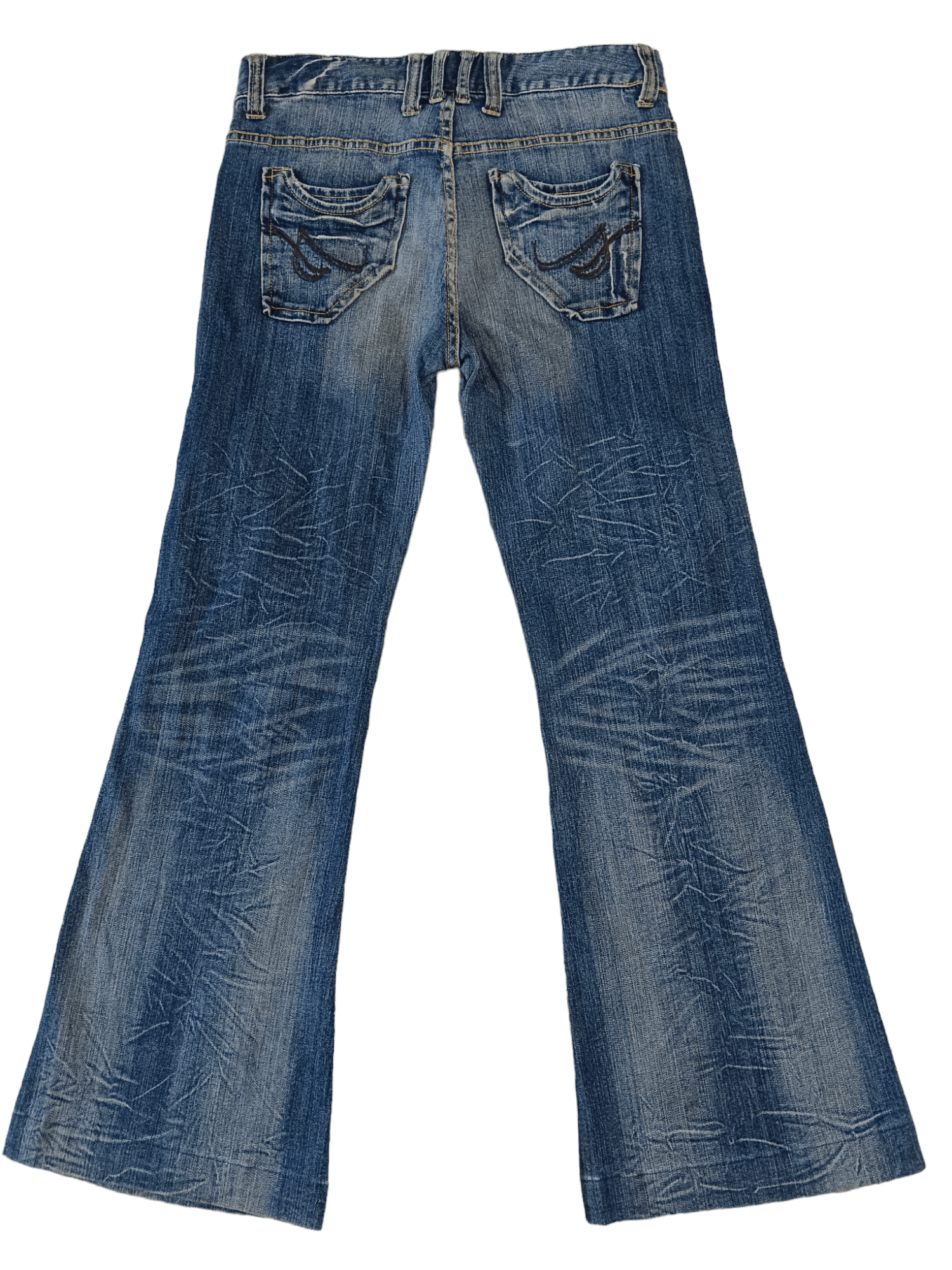 Le Grande Bleu (L.G.B.) FYE🔥SPLAGE Seditionaries Super Flare Punk Jeans Size US 30 / EU 46 - 7 Thumbnail