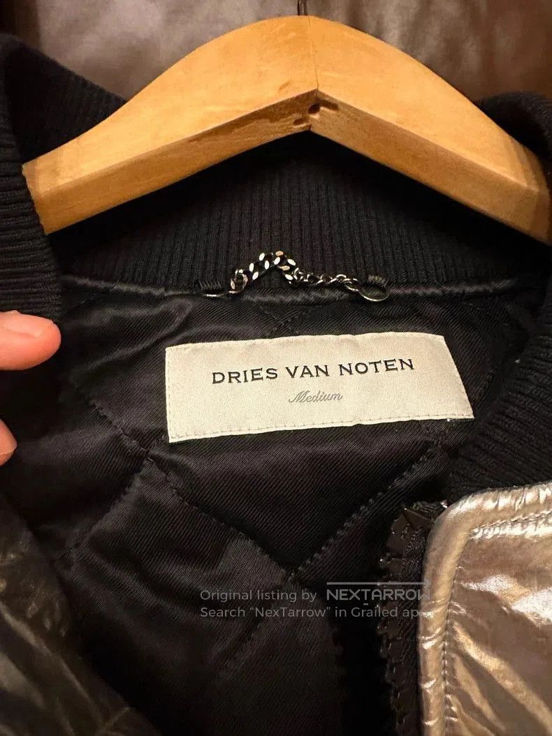 Dries Van Noten Dries Van Noten Silver Bomber Jacket. Size US M / EU 48-50 / 2 - 3 Thumbnail