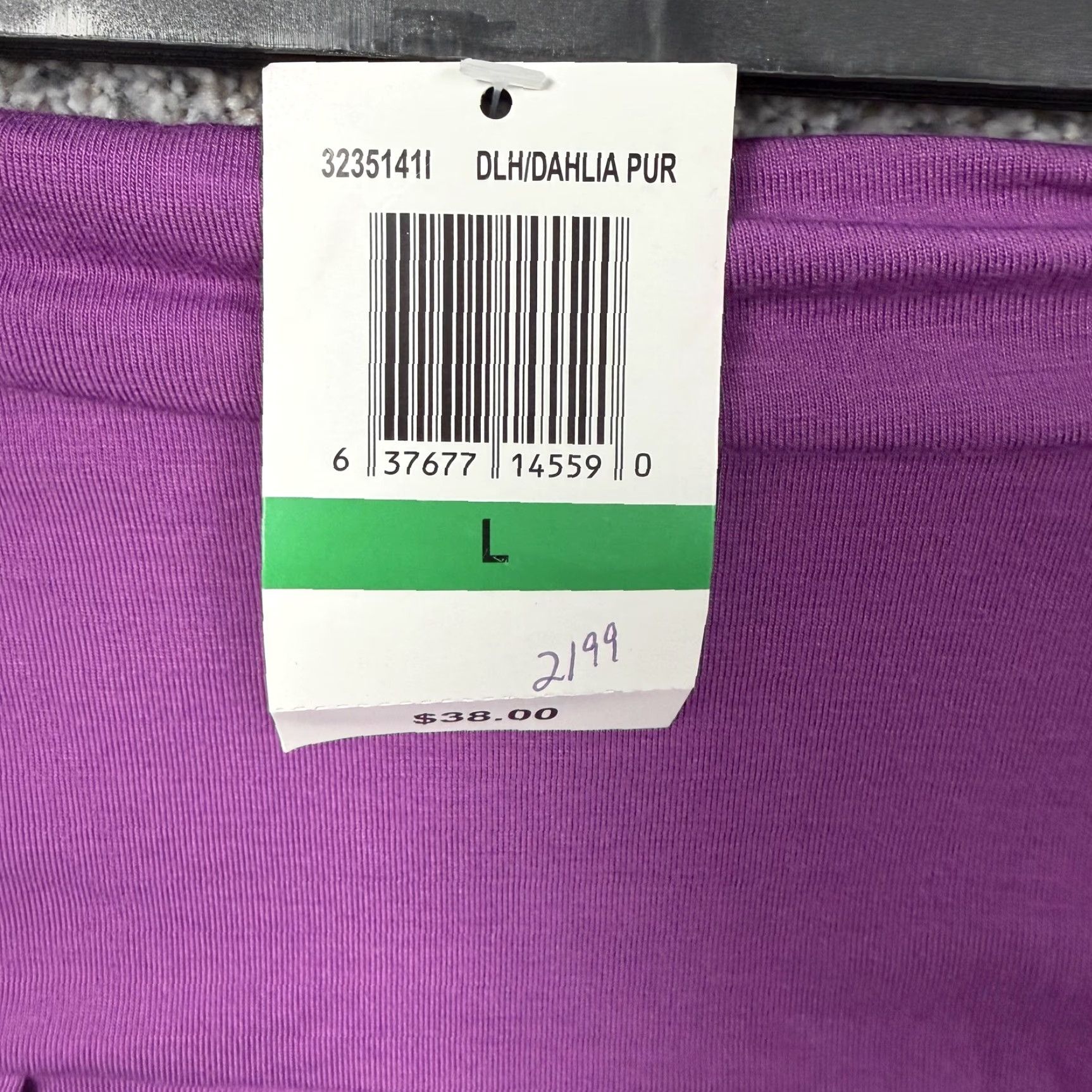 Vintage Y2K Bubble Skirt Belle Du Jour Juniors L Purple Fold-over Pockets Elastic Waist Pockets Knee Length Pleated Jersey Knit Size 36" / US 14 / IT 50 - 2 Thumbnail