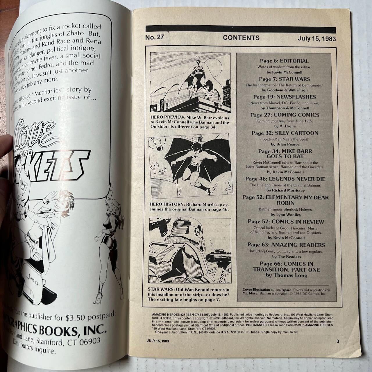 DC Comics VTG Comic Amazing Heroes #27 - Special Batman Issue 1983 Size ONE SIZE - 4 Thumbnail