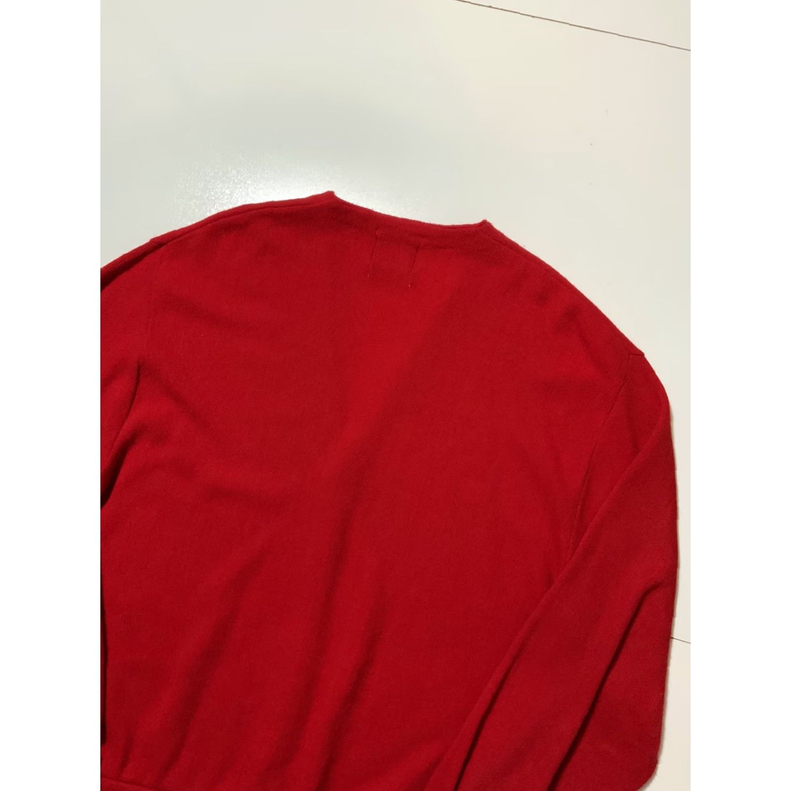 Vintage VINTAGE Pine State Red Knit Rockabilly Atomic Cardigan Sweater XL Sz. XL Size US XL / EU 56 / 4 - 4 Thumbnail