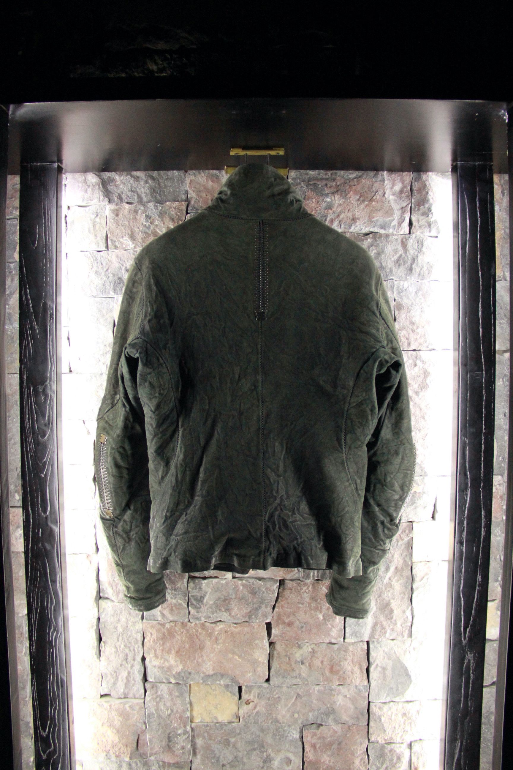 Isaac Sellam Experience Dark Green Nubuck Bauhaus Down Jacket Size US L / EU 52-54 / 3 - 6 Thumbnail