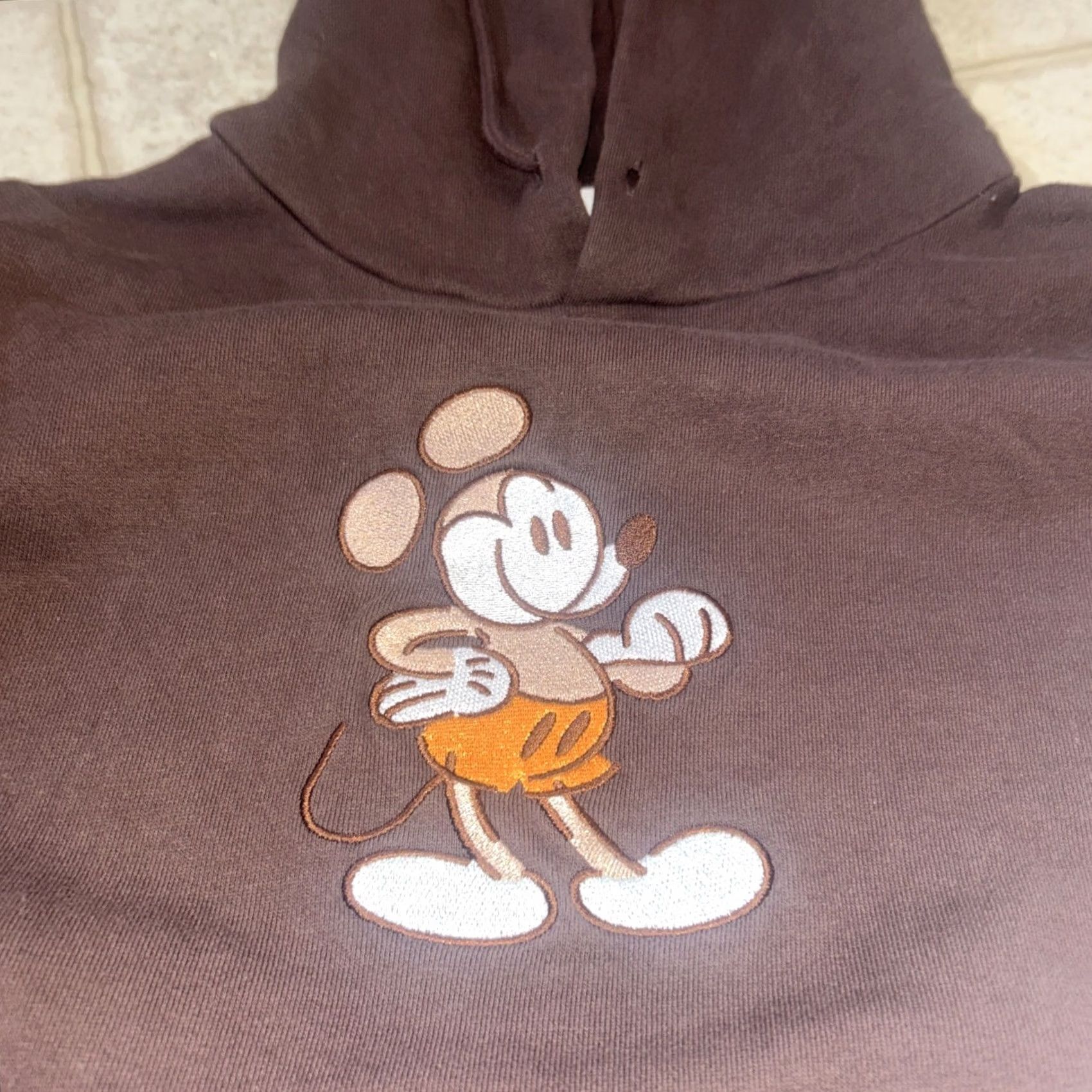 Disney Disney Mickey Mouse Brown Embroidered Hoodie Sweatshirt - Small Size S / US 4 / IT 40 - 2 Thumbnail