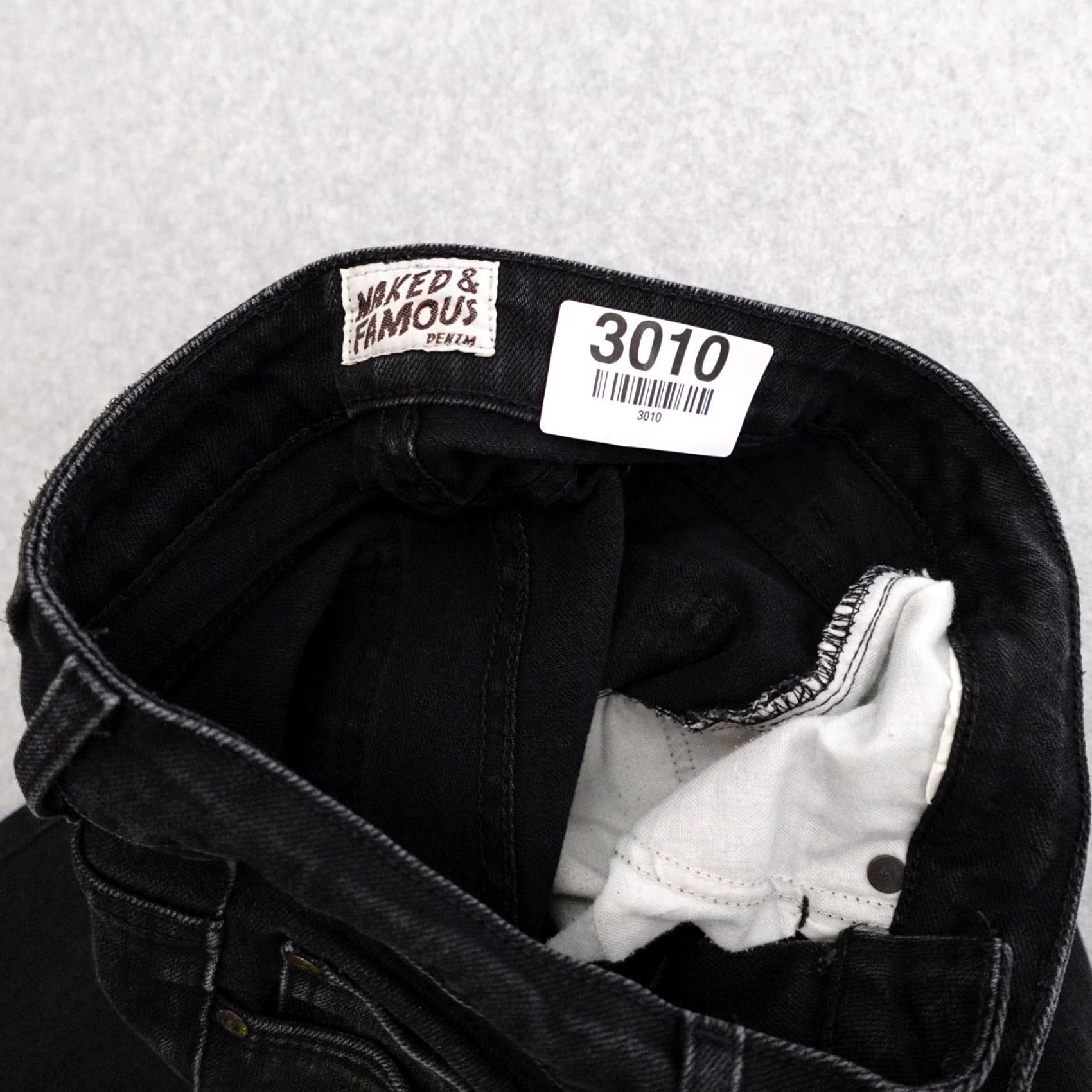 Denime Naked & Famous Denim Jeans Slim 28 Black Denim 28x26 Mens Regular Straight 9.5oz Denim Size 28 Black Jeans Skinny Fit 28x26 Size US 28 / EU 44 - 3 Thumbnail
