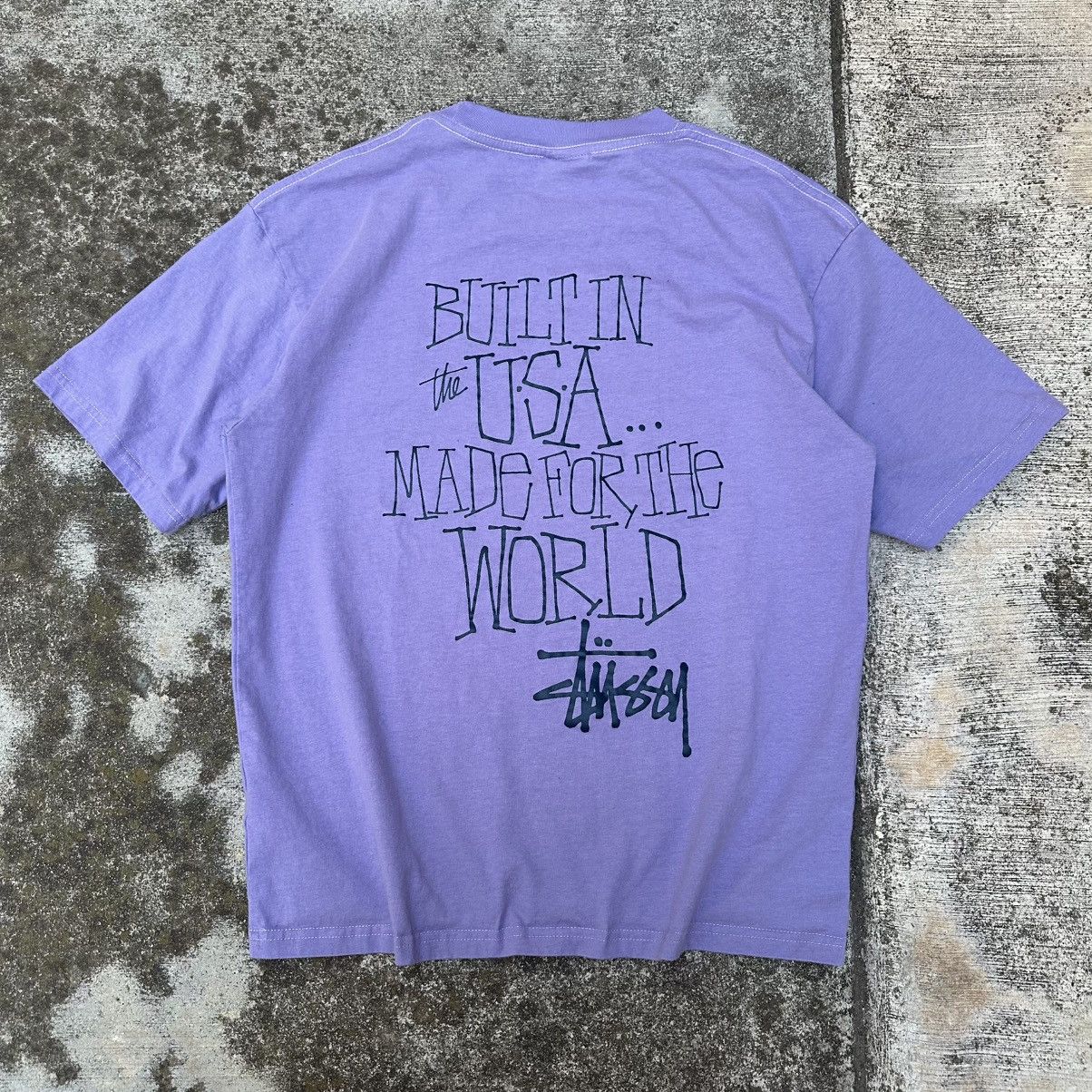 Stussy Purple Stussy Built In USA Made For The World Tshirt Large Size US L / EU 52-54 / 3 - 1 Thumbnail