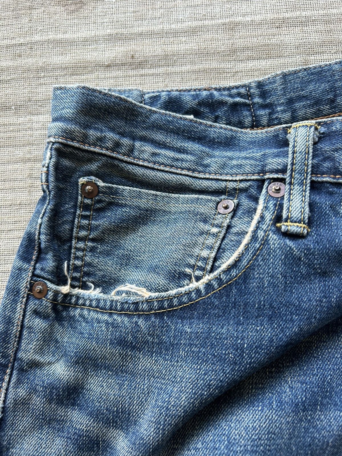 Edwin × Japanese Brand Vintage Edwin Selvedge Distressed Denim Size US 33 - 13 Thumbnail