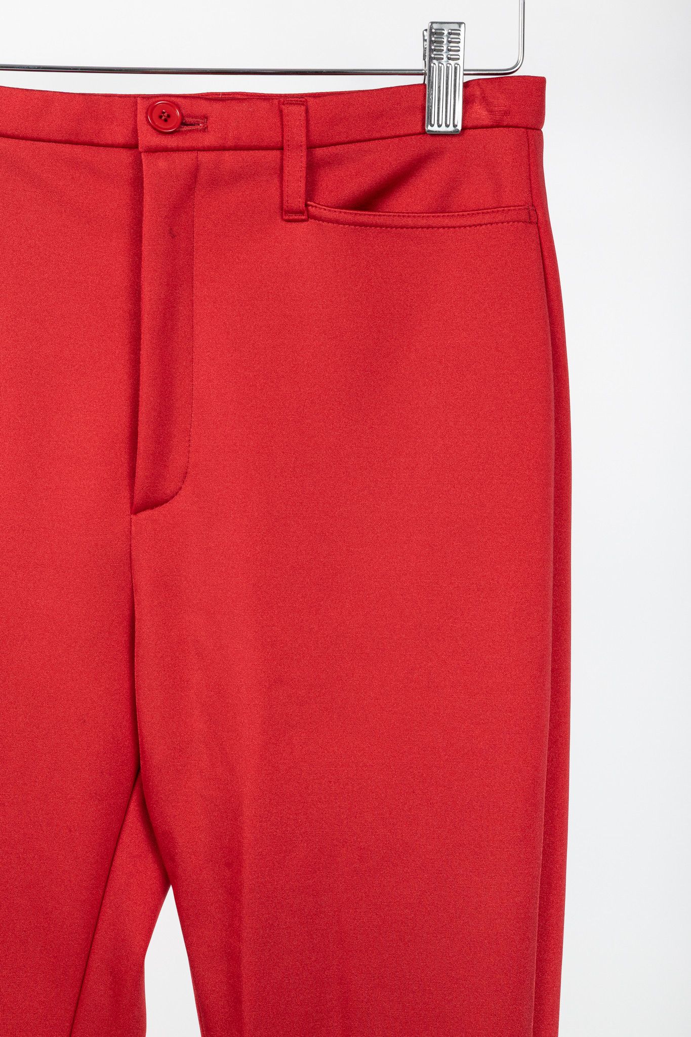 Balenciaga Balenciaga Red High-Waisted Skinny Pants Size 25" / US 0 / IT 36 - 4 Thumbnail