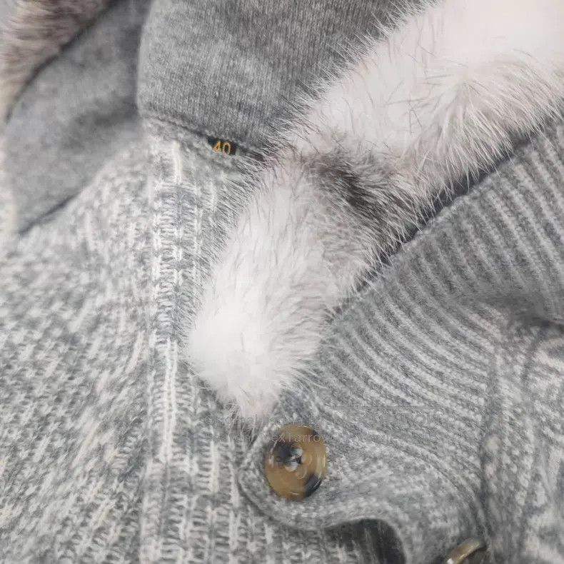 Loro Piana Loro Piana Grey Lamb Fur Collar Cashmere Coat Size XS / US 0-2 / IT 36-38 - 8 Thumbnail