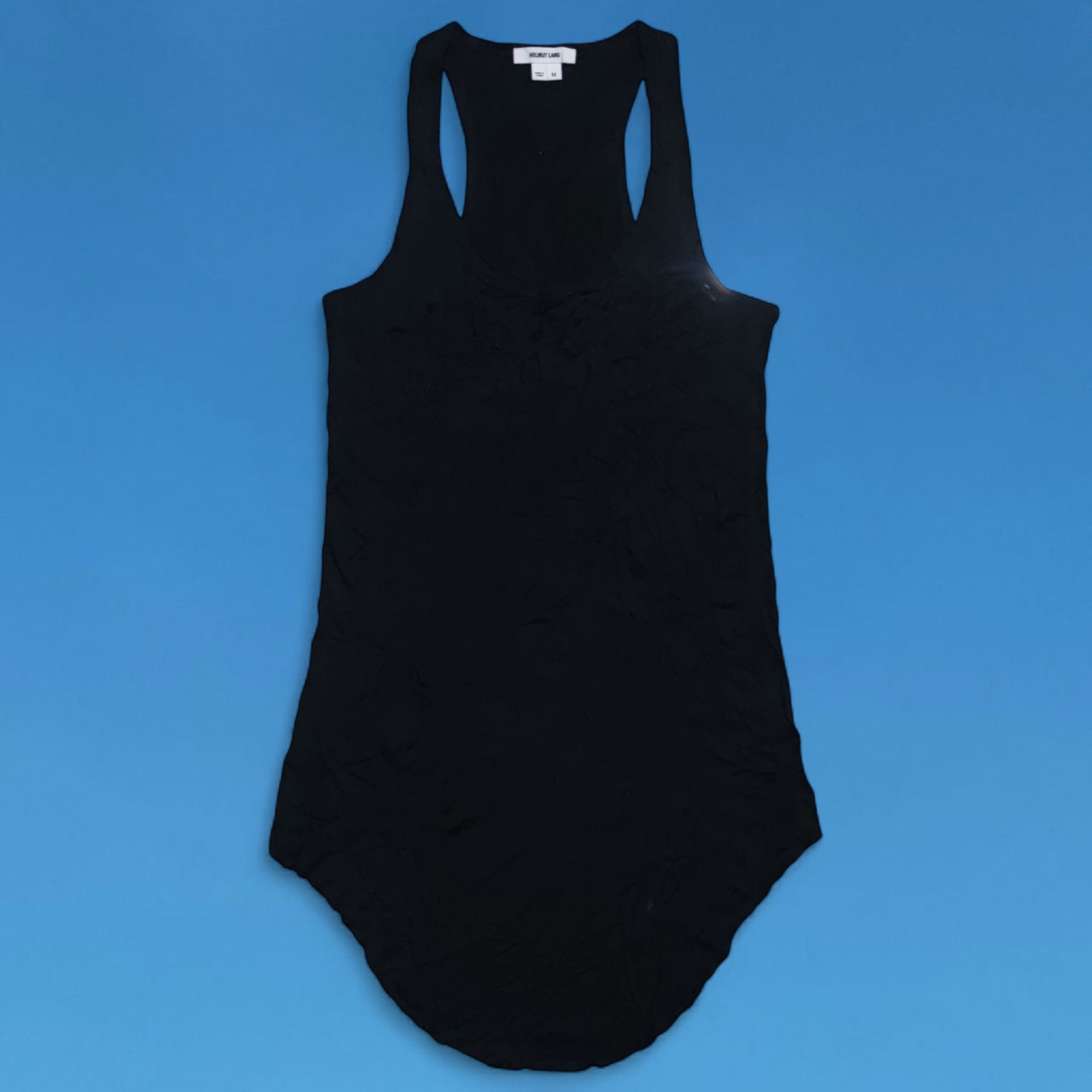 希少 90s Helmut Lang ワンピースタンクトップ 本人期 アーカイブ Helmut Lang Vintage 90's Archive Micro Ribbed Tank Top | Grailed
