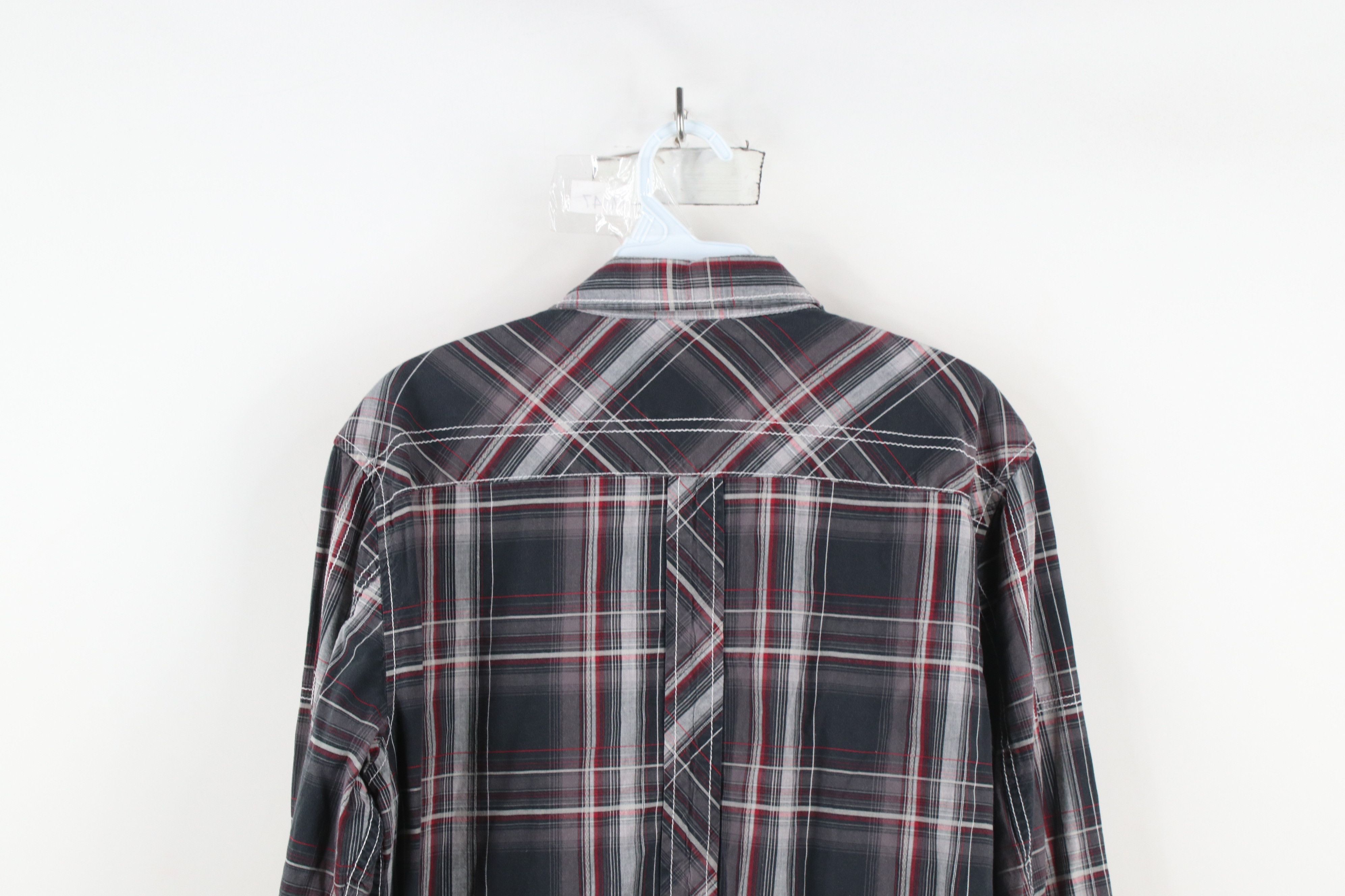 Vintage Buckle BKE Slim Fit Thick Stitch Snap Button Collared Shirt Size US L / EU 52-54 / 3 - 9 Thumbnail