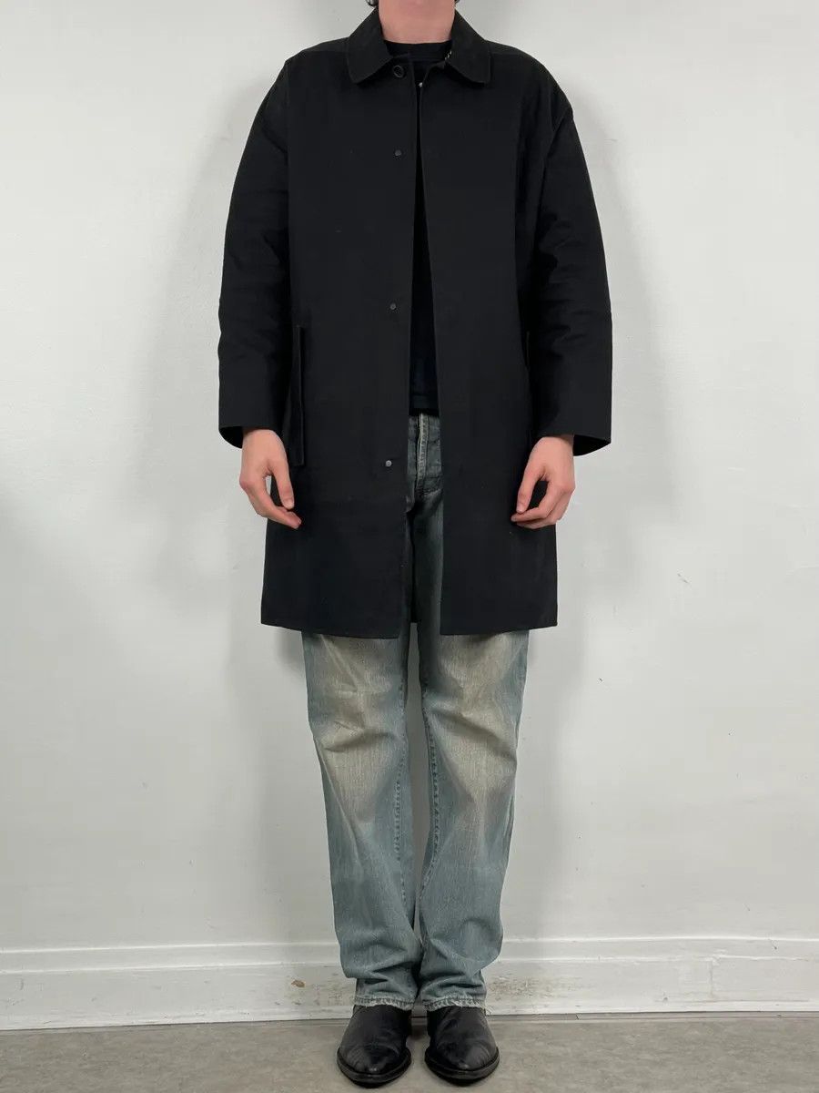 Balenciaga 2010s Balenciaga Sample Black & Navy Geometrical Trench Coat Size US S / EU 44-46 / 1 - 2 Thumbnail