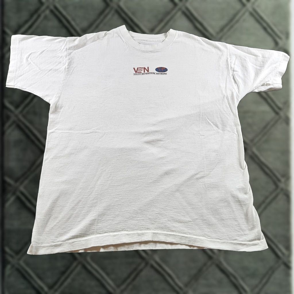 Vintage Volvo VEN Enterprise Network Shirt Mens XL White Car Graphic Tee Promo Size US XL / EU 56 / 4 - 1 Thumbnail