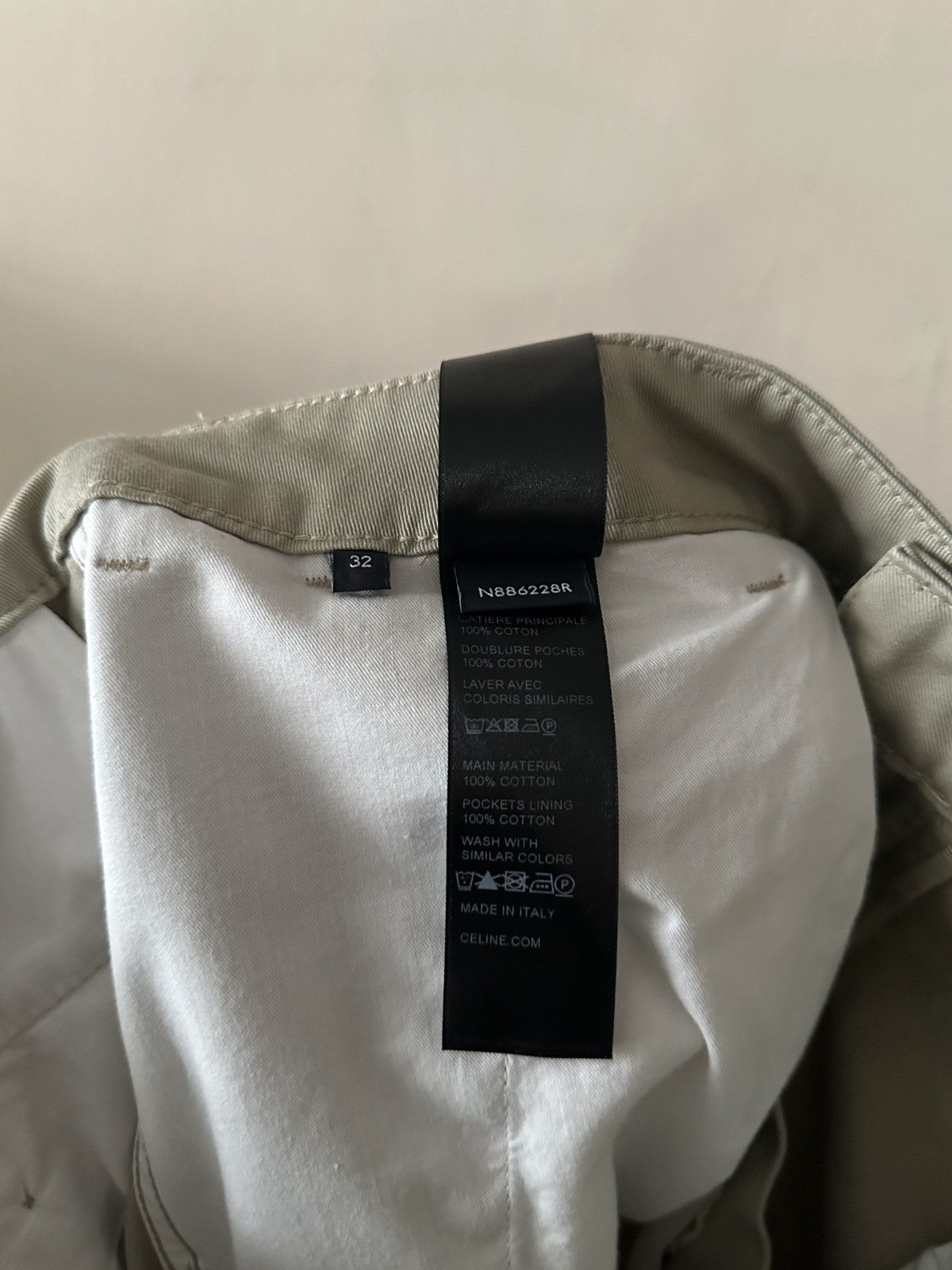 Celine Celine Pantaloni Pantalor raw wash beige twill pants Size US 32 / EU 48 - 6 Thumbnail