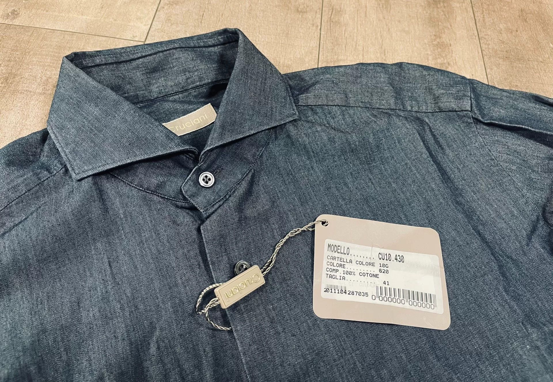 Cruciani Cruciani French Collar Denim Shirt Size US M / EU 48-50 / 2 - 1 Thumbnail