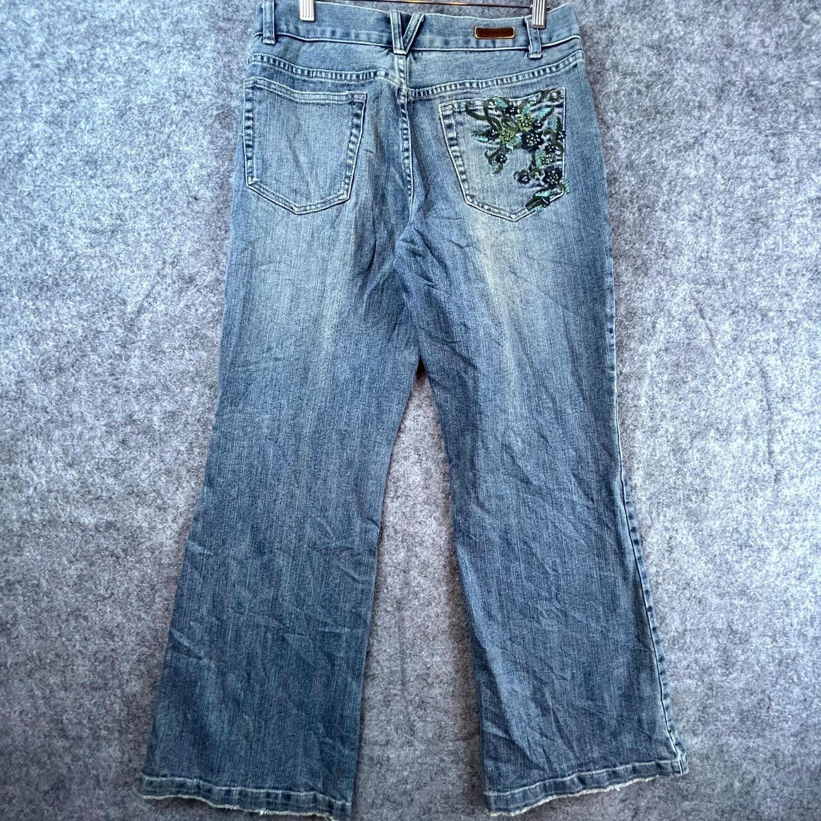 Calvin Klein VTG Calvin Klein Jeans Womens 10 Straight Embroider Trousers Size 32" / US 10 / IT 46 - 2 Thumbnail