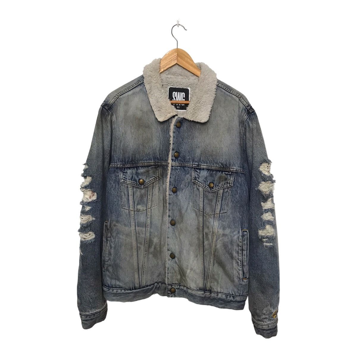 Swagger Swagger Lined Sherpa Denim Jacket Size US L / EU 52-54 / 3 - 1 Thumbnail