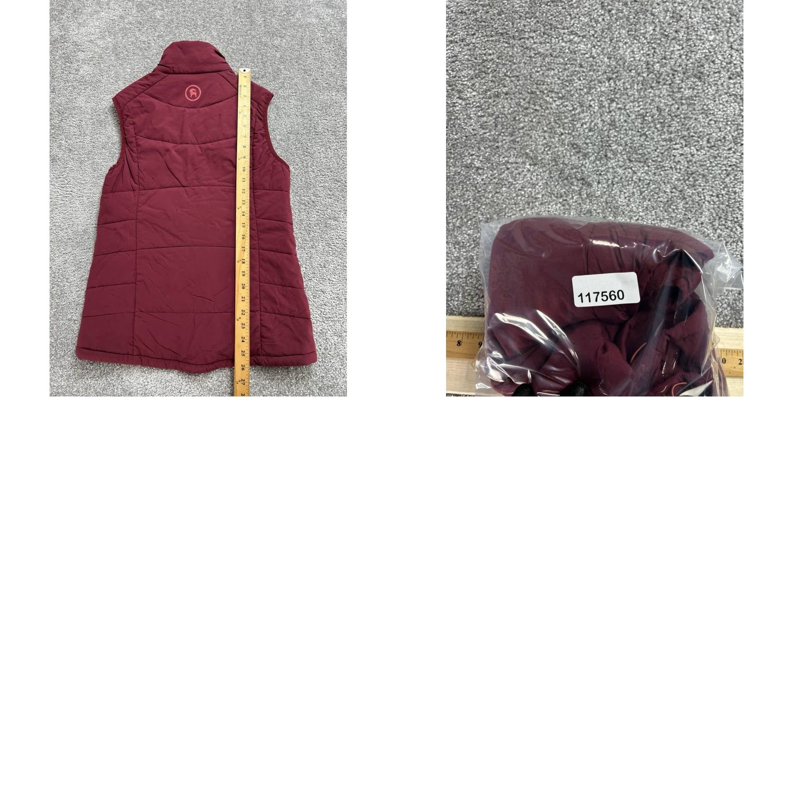 Vintage Backcountry Puffer Vest Womens Medium Red Full Zip Thermal Insulation Mock Neck Jacket Vest Size M / US 6-8 / IT 42-44 - 9 Thumbnail