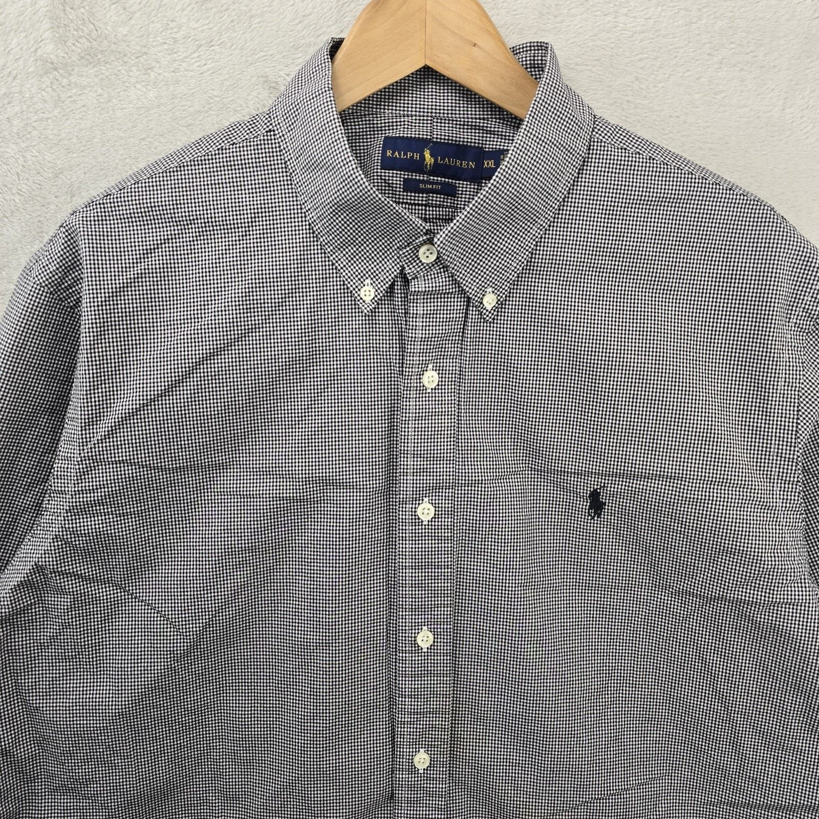 Ralph Lauren Ralph Lauren Shirt Mens XXL Black Plaid Slim Fit Button Down Size US XXL / EU 58 / 5 - 3 Thumbnail
