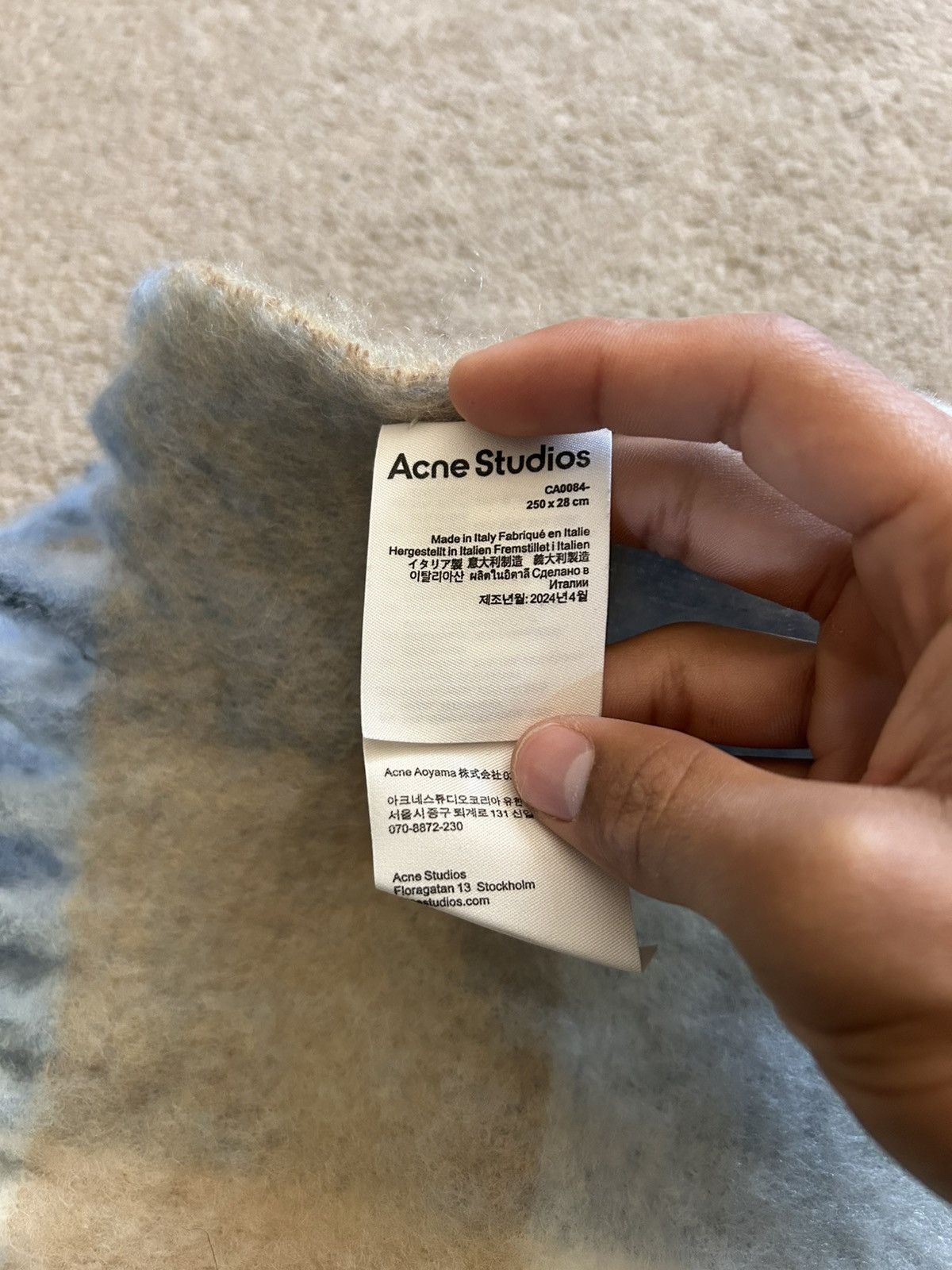 Acne Studios Acne Studios Multicolor Blue Mohair Scarf Size ONE SIZE - 6 Thumbnail
