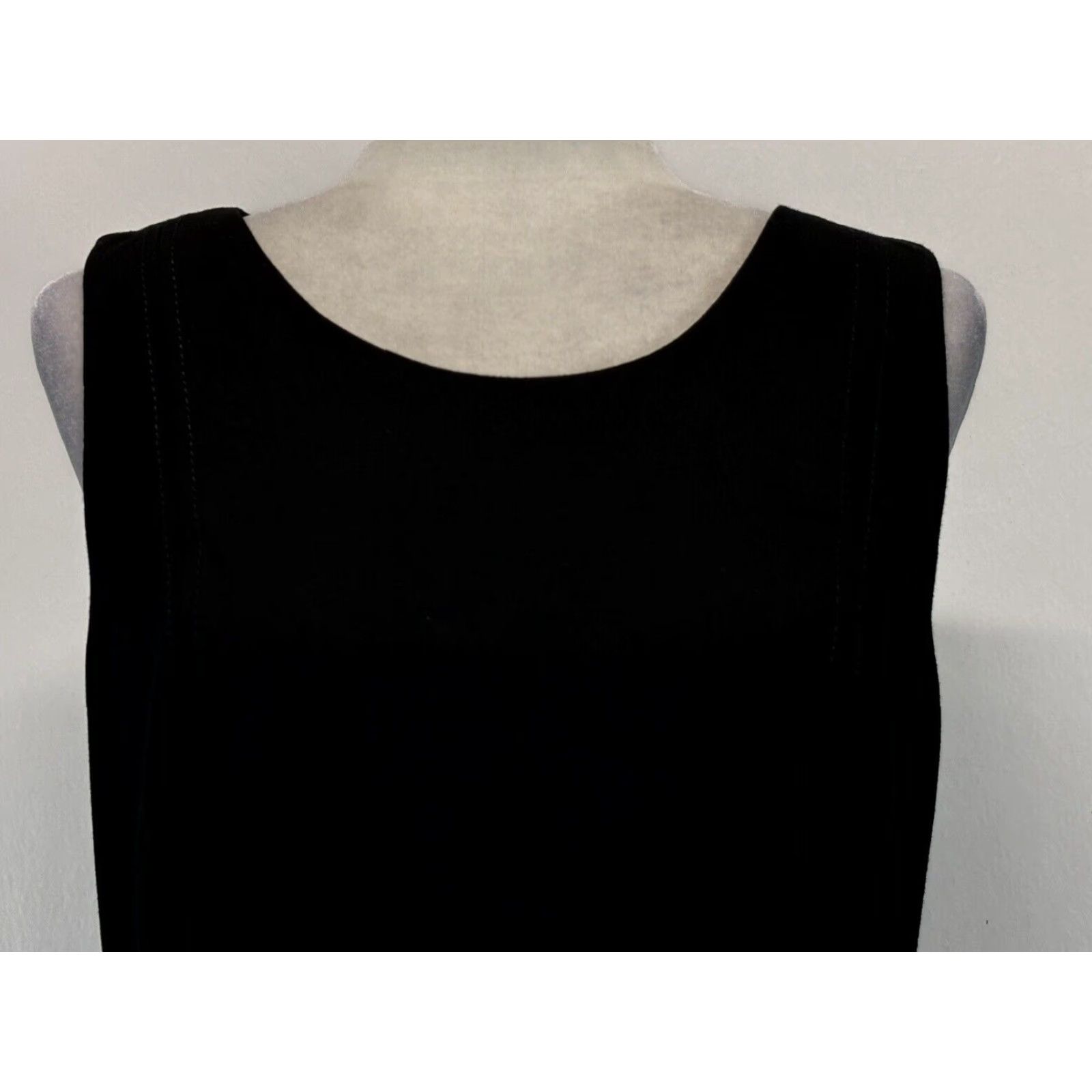 Talbots VINTAGE Talbots Sheath Dress 10 Black Sleeveless Pencil Knee Length Womens Size L / US 10 / IT 46 - 5 Thumbnail