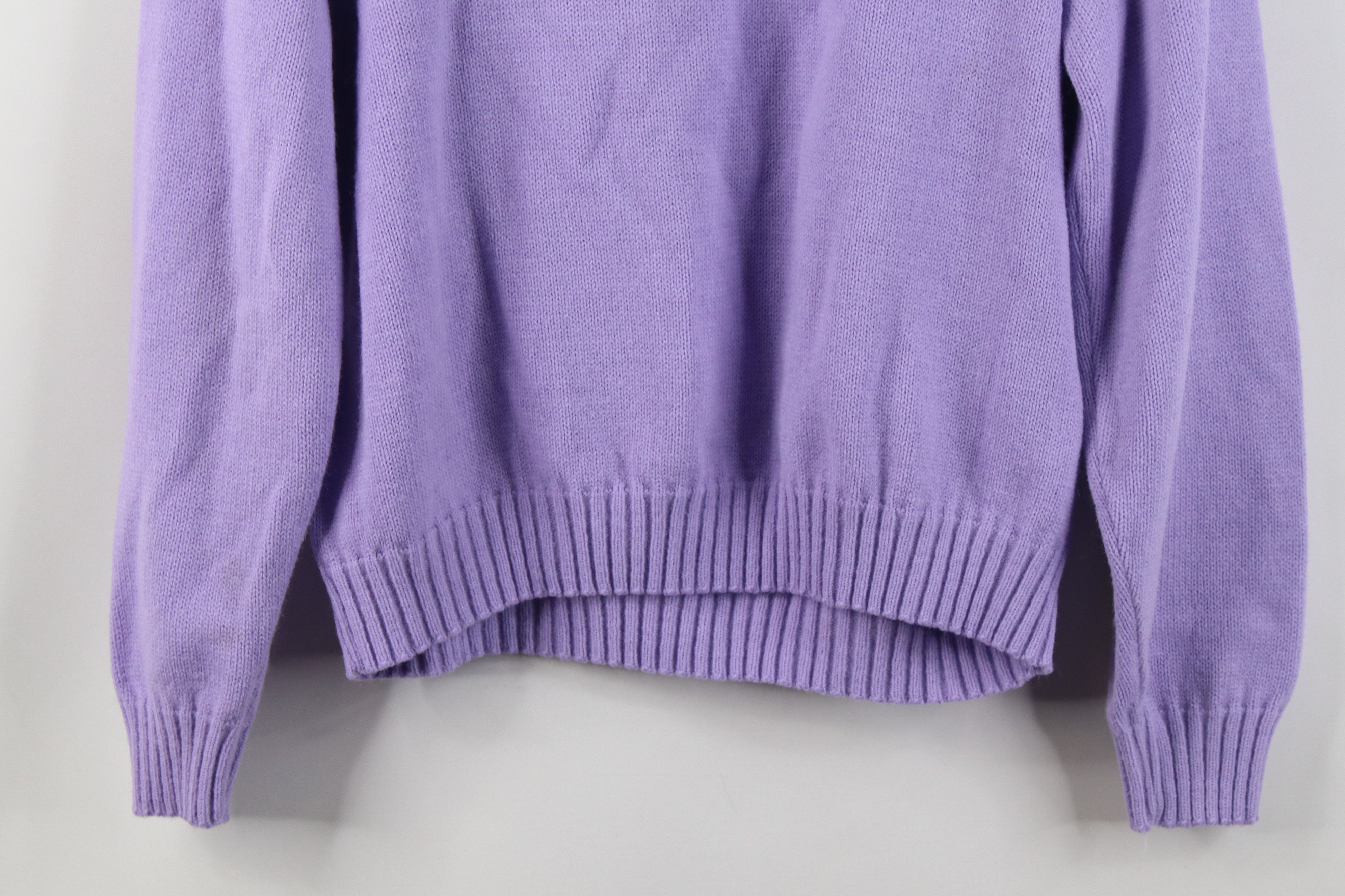Vintage Vintage 90s Streetwear Ribbed Knit Sweater Lilac Purple Size M / US 6-8 / IT 42-44 - 11 Thumbnail