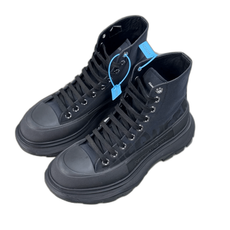 Alexander McQueen McQueen High-Top Graffiti Logo Martin Boots Size US 10 / EU 43 - 1 Thumbnail
