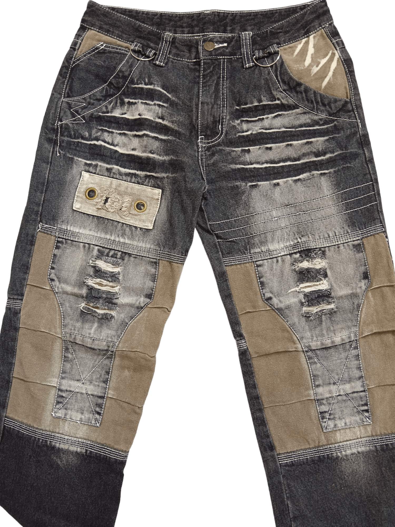 Japanese Brand Aston Design Seditionaries Double Knee Bush Denim Size US 30 / EU 46 - 2 Thumbnail