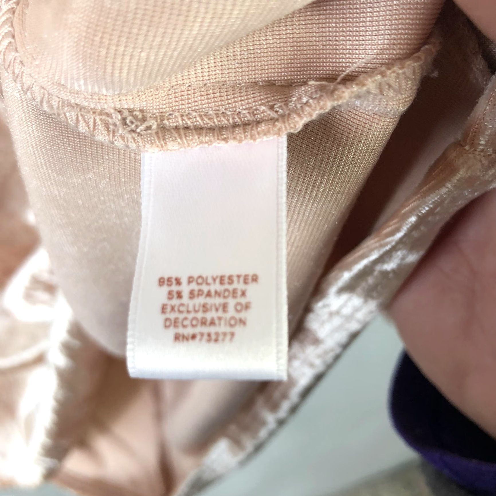 Vintage LC Lauren Conrad Blouse Womens XL Beige Crushed Velvet Balloon Sleeve Top Party Size XL / US 12-14 / IT 48-50 - 7 Thumbnail