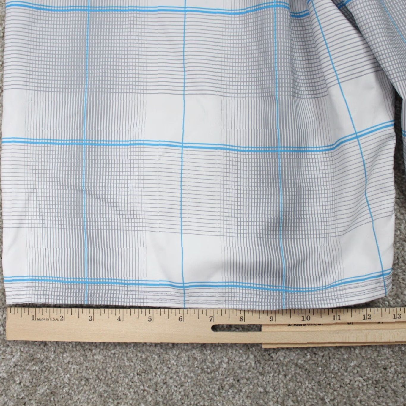 Vintage Linea Uomo Swim Bottom Trunks XL Mens Grey/Blue Lined 100% Polyester Check Pattern 90s NWT Bottom Mens XL Size 46R - 7 Thumbnail