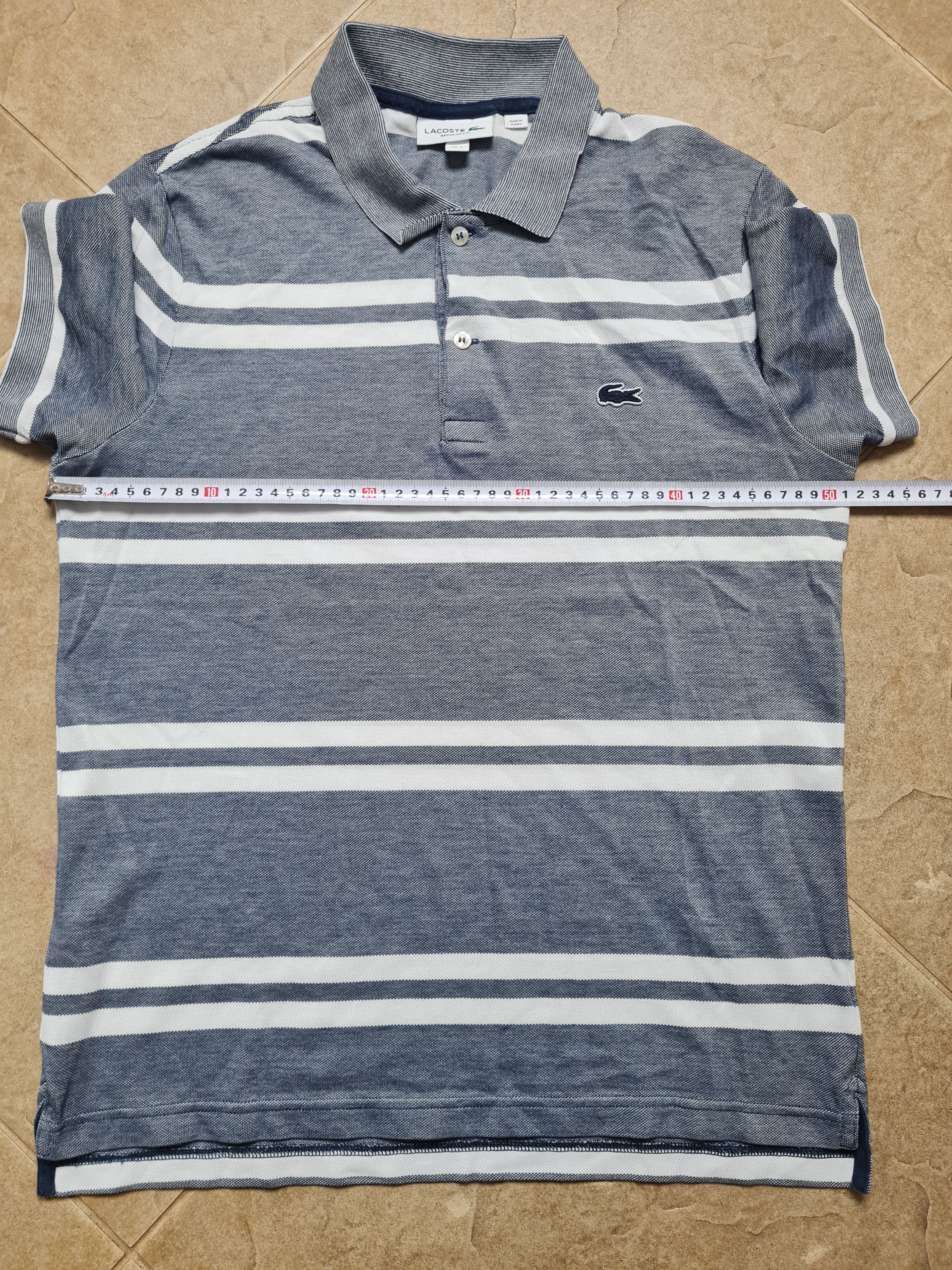 Lacoste Lacoste Men's Regular Fit Stripe Pique Polo Shirt Size S Size US S / EU 44-46 / 1 - 6 Thumbnail