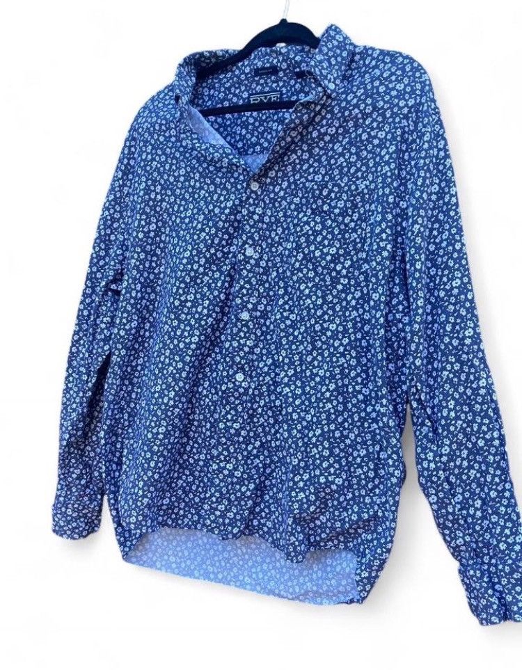 Rye Decker Blue Rye Navy Floral Print Shirt Size US XL / EU 56 / 4 - 3 Thumbnail