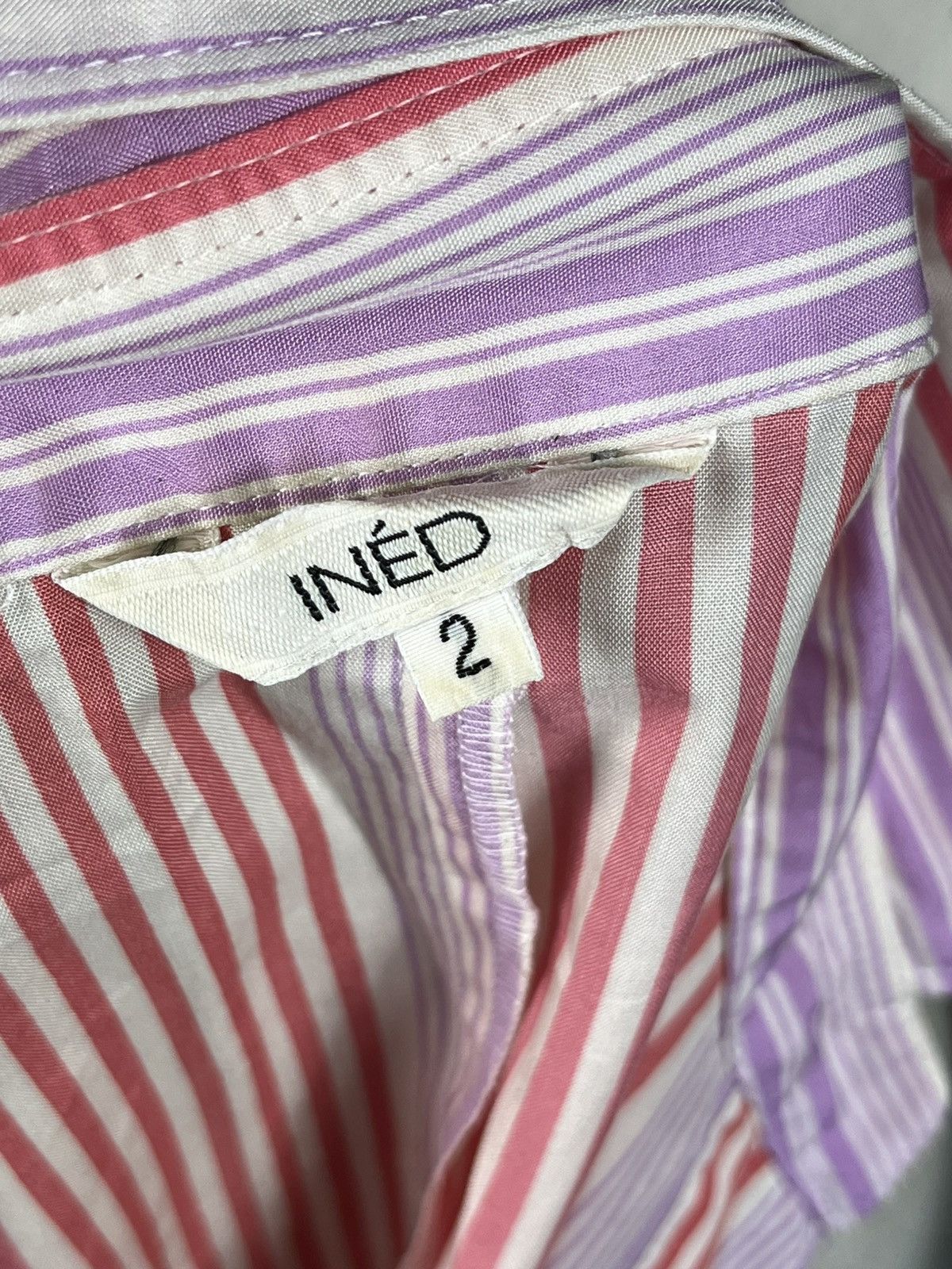 Designer × Japanese Brand Ined Collared Striped Dress Yohji Yamamoto Size XS / US 0-2 / IT 36-38 - 6 Thumbnail