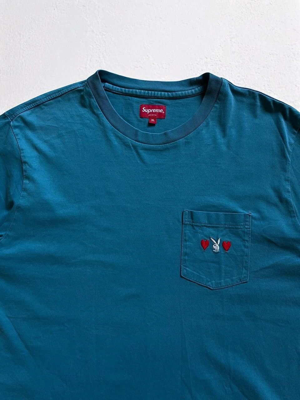 Playboy × Supreme × Vintage SUPREME PLAYBOY VINTAGE POCKET LOGO TEE T SHIRT Size US XL / EU 56 / 4 - 2 Thumbnail