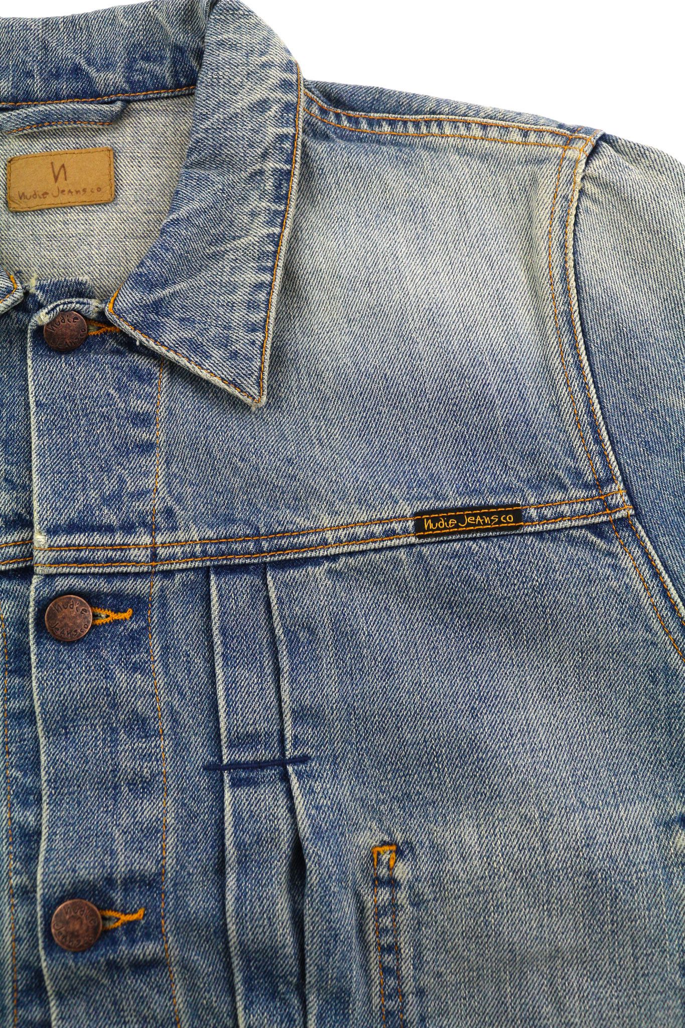 Nudie Jeans SONNY M Steel Indigo Washed Blue Polo Pockets Jacket 82439 Size US M / EU 48-50 / 2 - 6 Thumbnail
