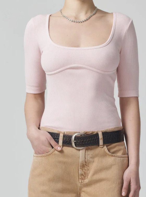 Citizens Of Humanity Citizens of Humanity Presley Seamed Tee in Roselle ( XS ) Size XS / US 0-2 / IT 36-38 - 1 Thumbnail