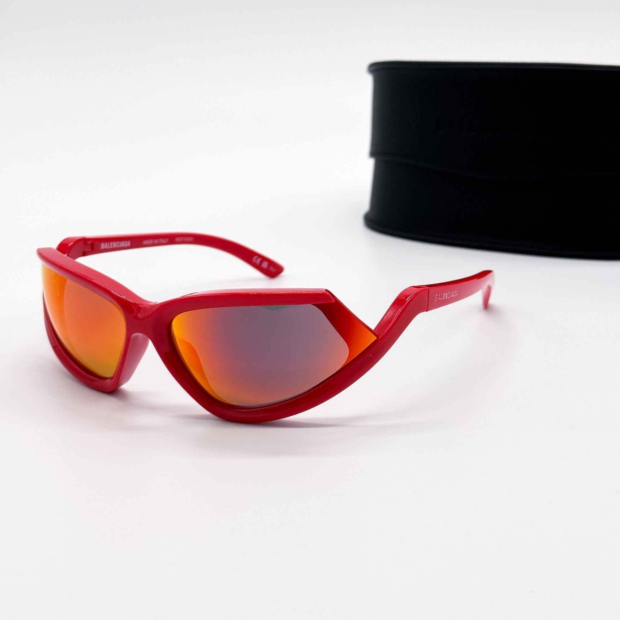 Balenciaga NEW BALENCIAGA BB0289S 005 SUNGLASSES RED GEOMETRIC UNISEX Size ONE SIZE - 1 Thumbnail