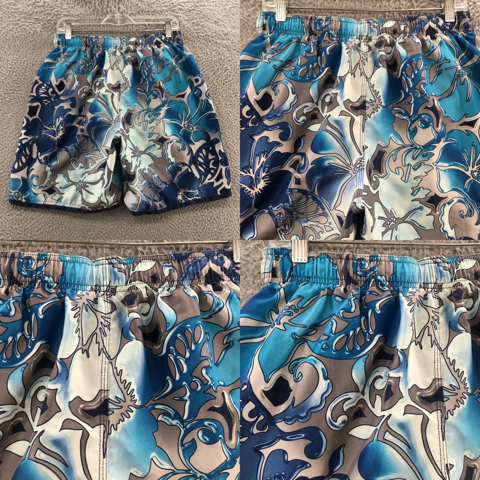 Nike Nike Board Shorts Mens Medium Multicolor Floral Print Drawstring Size US 31 - 9 Thumbnail