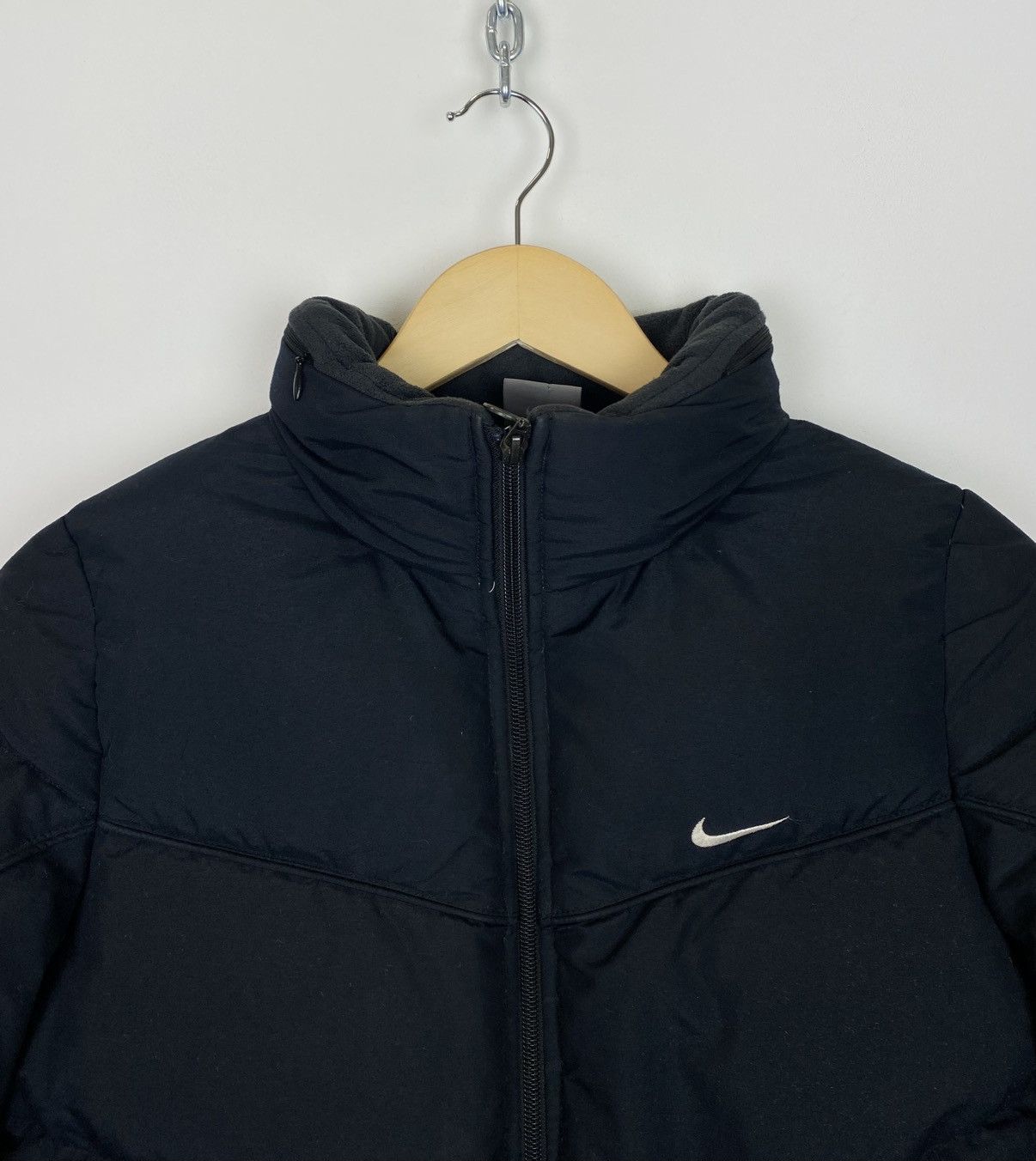 Vintage Nike Vintage Padded Puffer Down Black Full Zip Jacket Womens Size XS / US 0-2 / IT 36-38 - 2 Thumbnail
