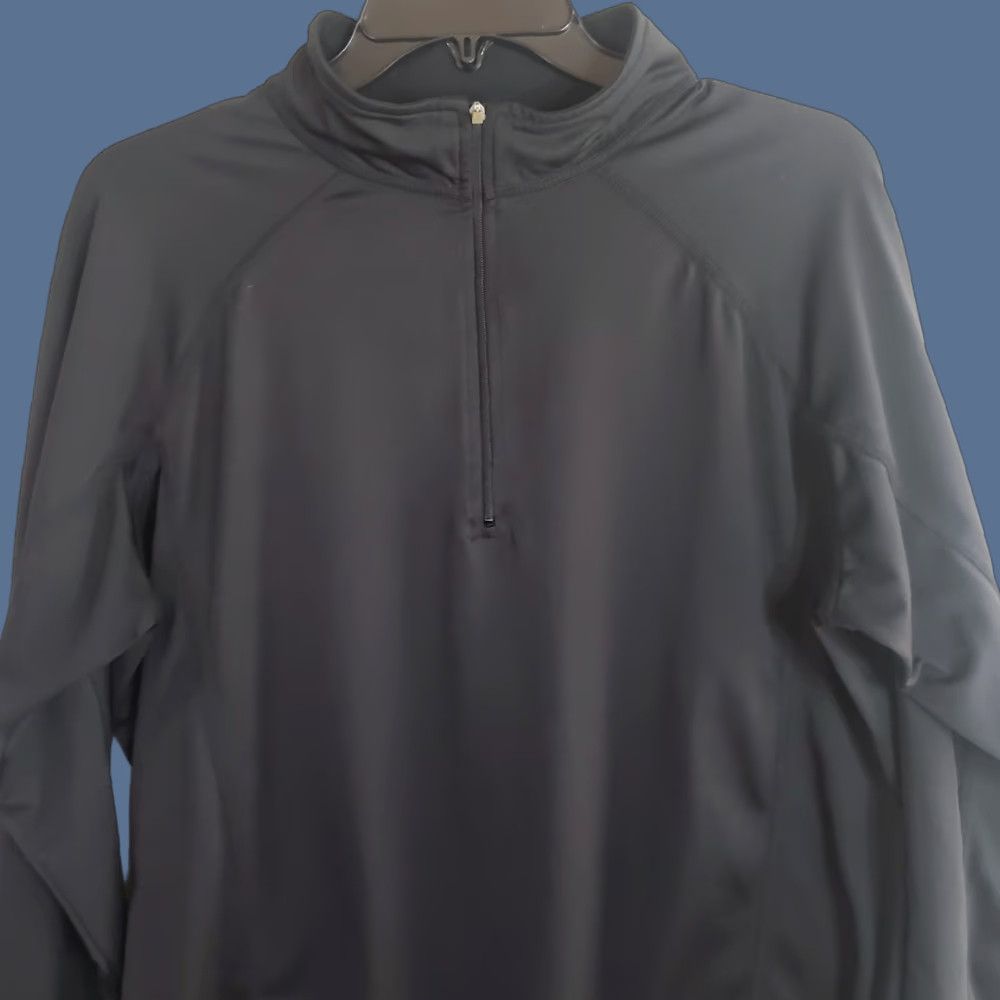 Vintage L.L. Bean Pullover Long Sleeve Black Lightweight Knit 1/4 Zip Mens L with Thumb Hole Shirt Sweater Shirt Running Casual Workwear VenTage No Size US L / EU 52-54 / 3 - 1 Thumbnail