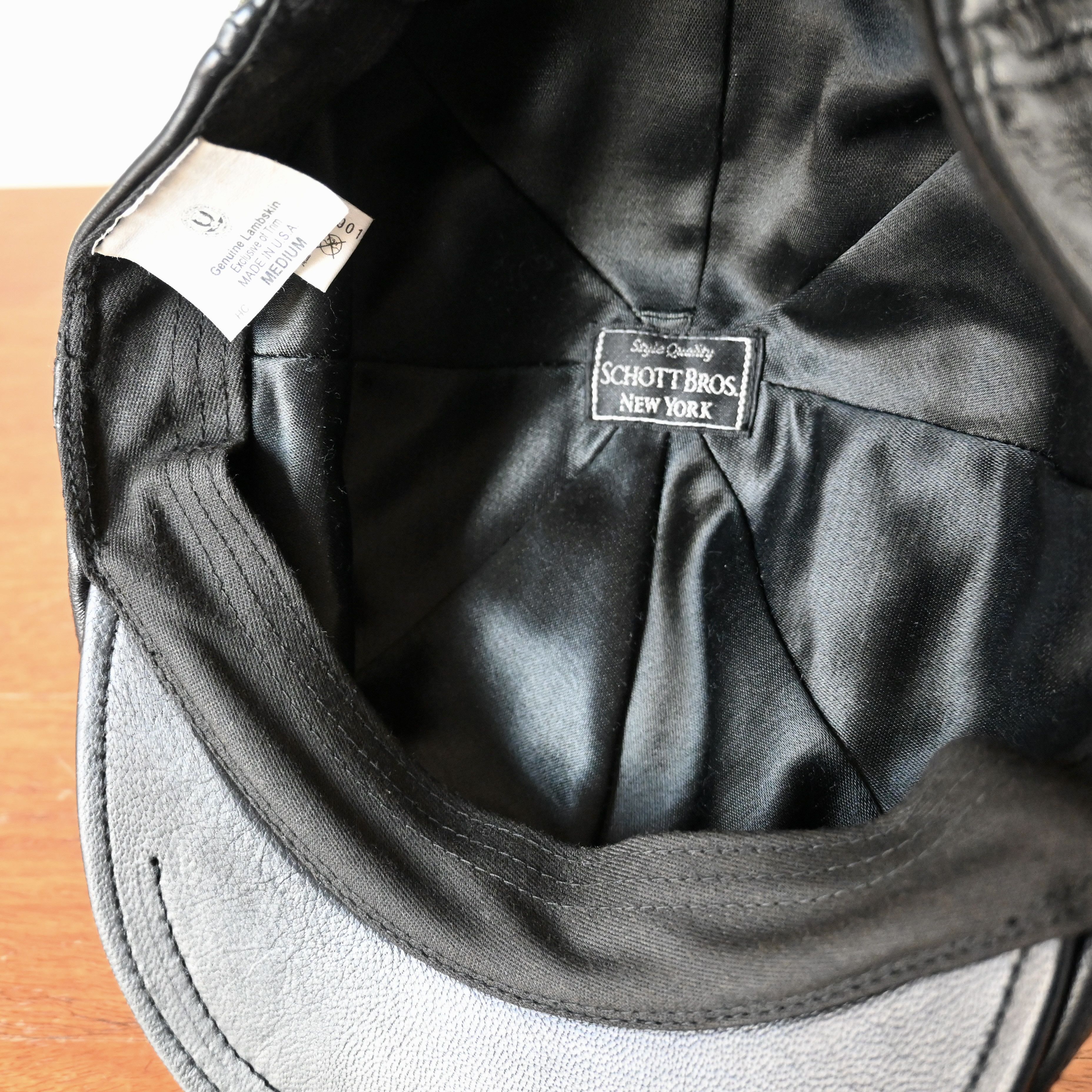 Schott Schott Bros genune lambskin leather hanting hat, made in USA Size ONE SIZE - 11 Thumbnail