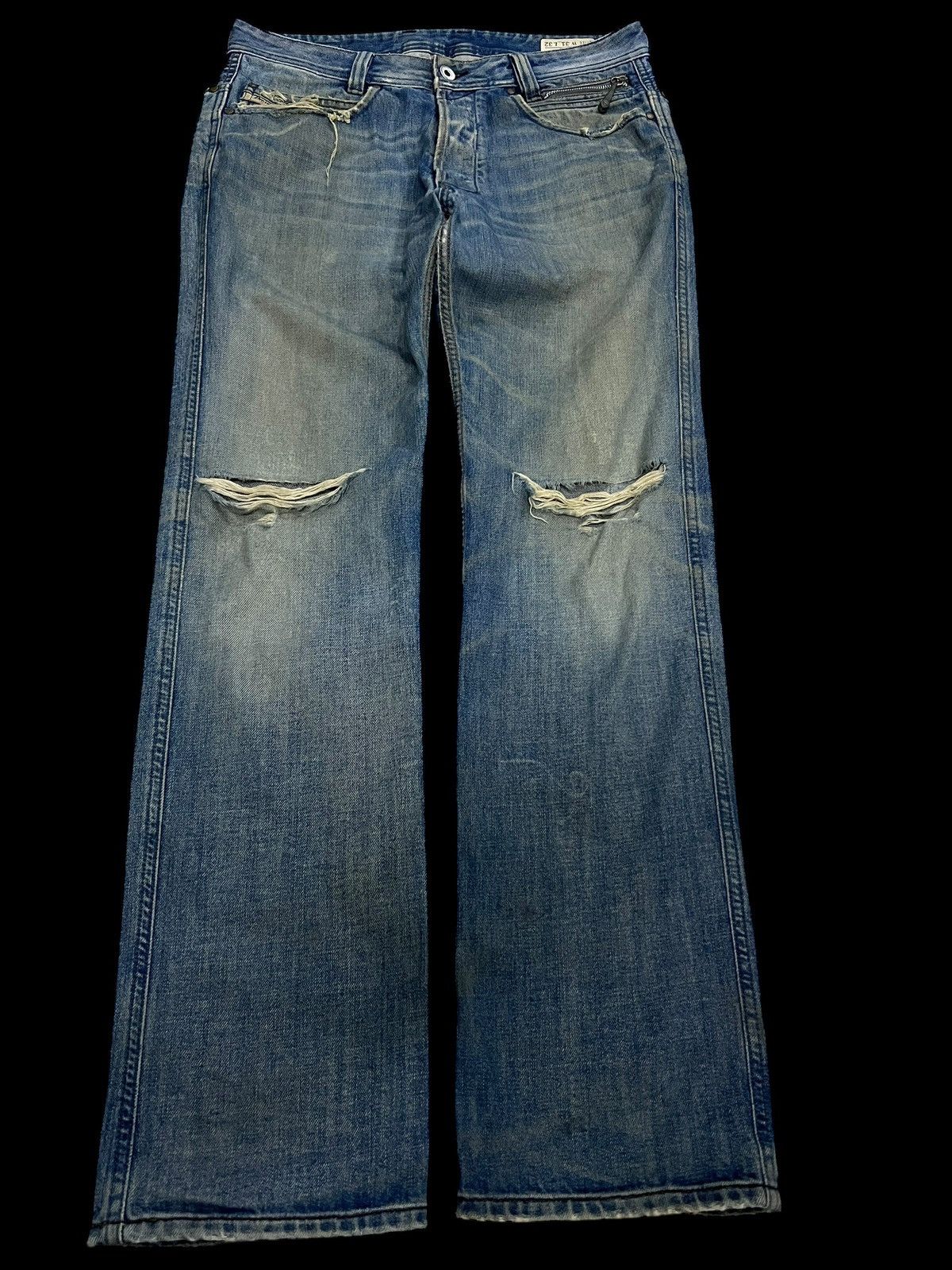 Diesel × If Six Was Nine × Japanese Brand 💥Insane 90s Diesel Industry Paddom Distressed Mud Wash Jean Size US 32 / EU 48 - 1 Thumbnail