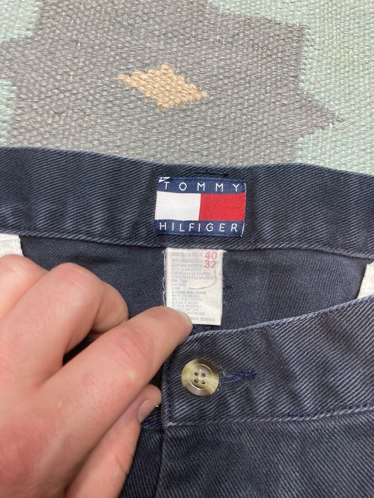 Tommy Hilfiger × Vintage VTG y2k baggy jeans cargo pants Tommy Hilfiger skater 38x31 Size US 38 / EU 54 - 7 Thumbnail
