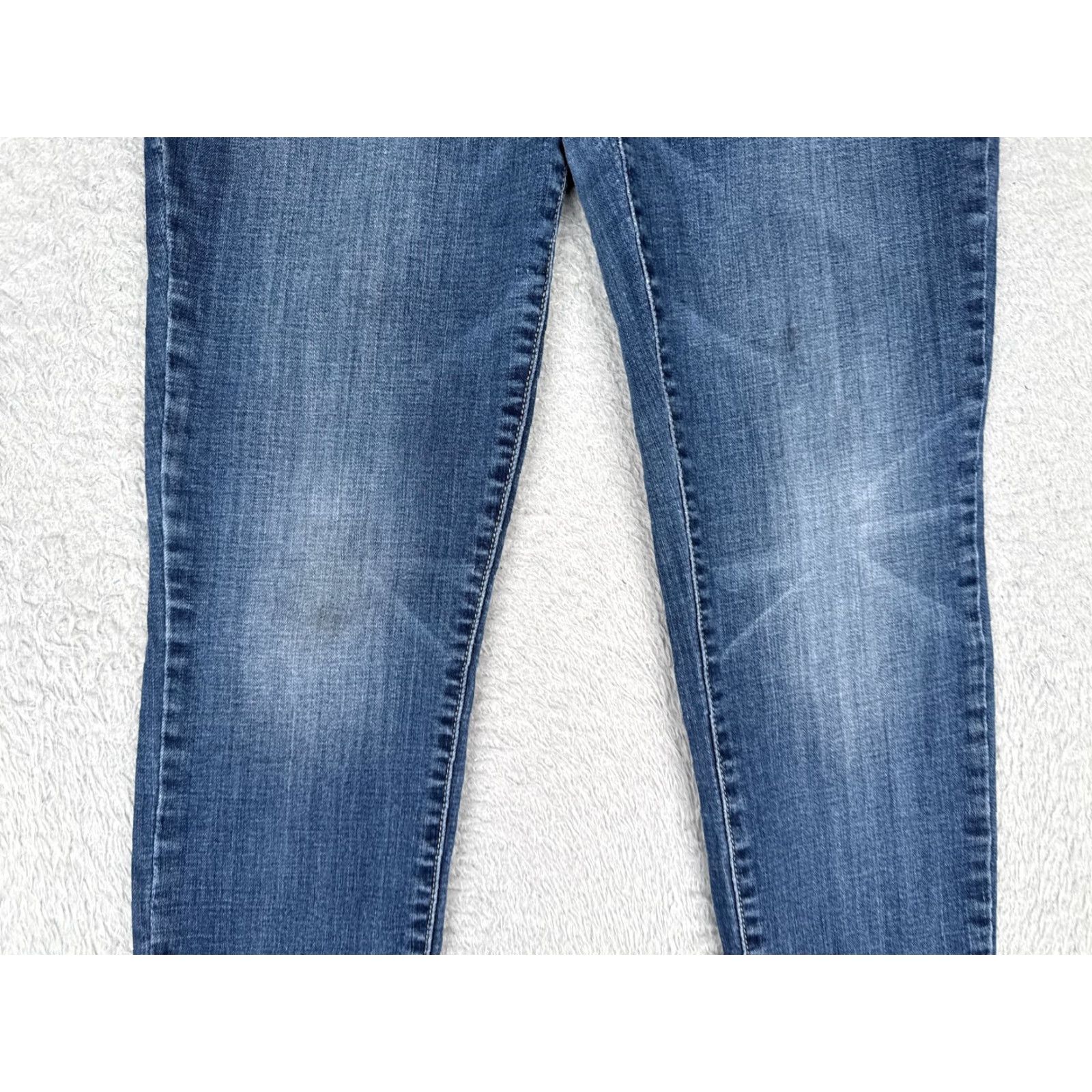 Vintage Maurices Jeans Womens M Blue Skinny Mid Rise Slim Fit Stretch Denim Medium Wash 90s City Womens Size 32" / US 10 / IT 46 - 3 Thumbnail
