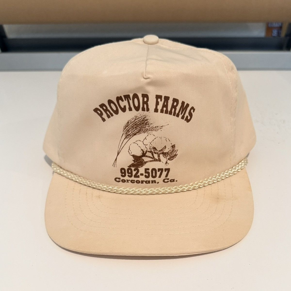 Otto Vintage Proctor Farms Hat Strap Back 80s Agricultural Size ONE SIZE - 1 Thumbnail