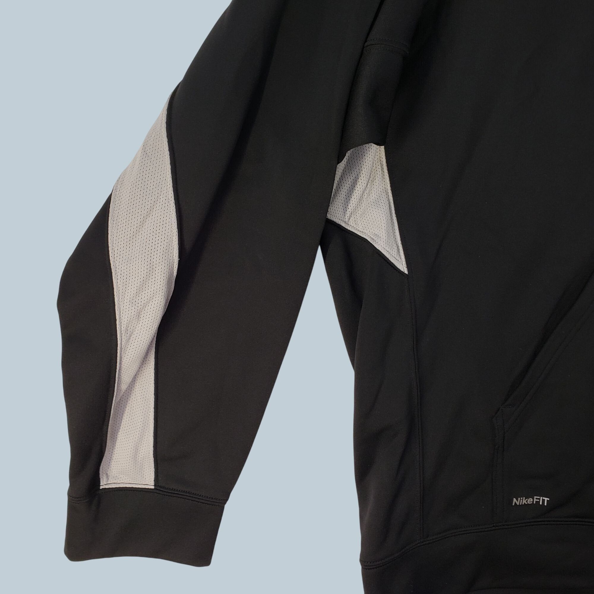 Nike Nike Mens Black & Gray Pullover Hoodie Drawstring Hood & Kan Size US XXL / EU 58 / 5 - 3 Thumbnail