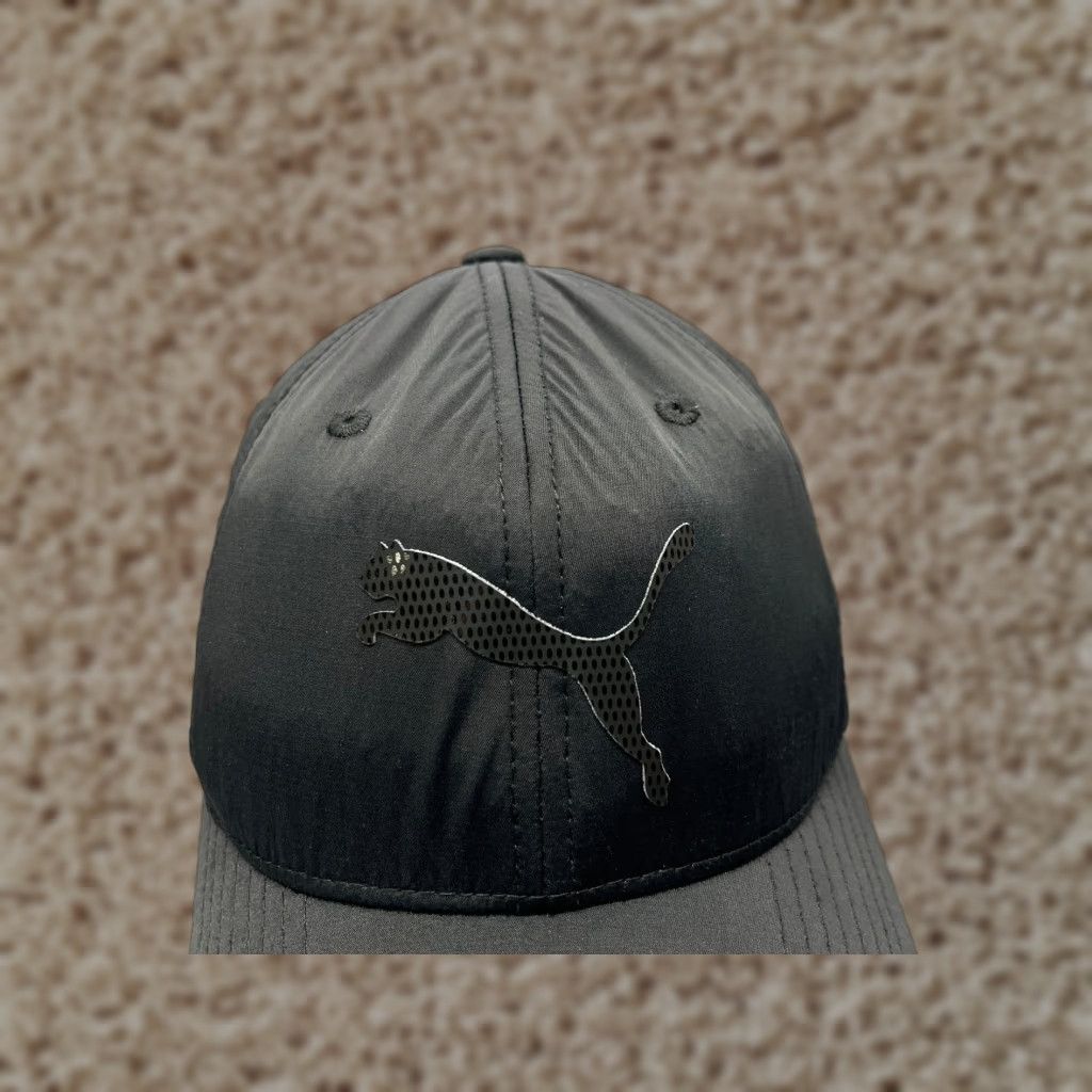 Puma PUMA Hat Fitted Adult Medium Black Nylon Cotton Blend Flexfit Golf Outdoor Size ONE SIZE - 1 Thumbnail
